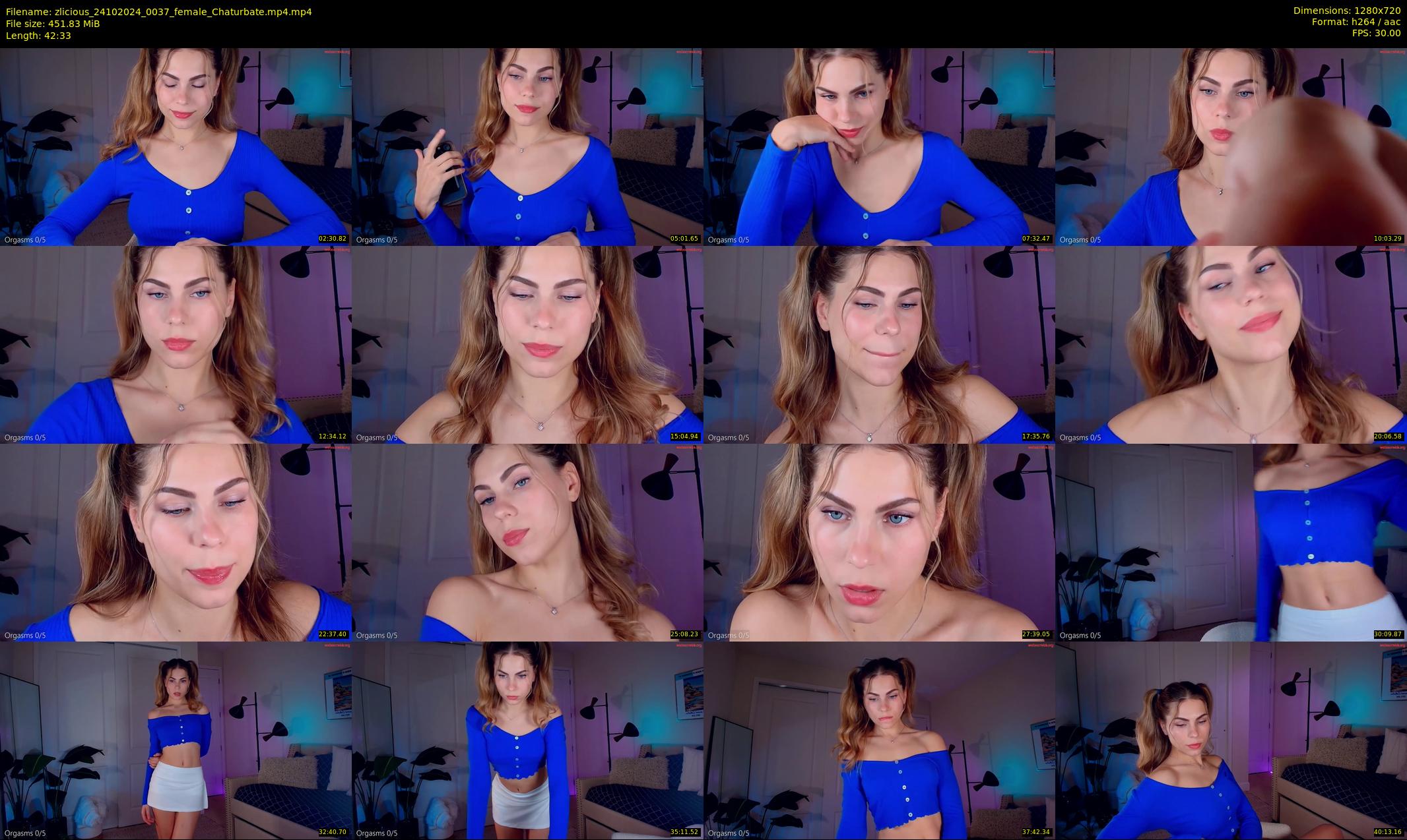 zlicious — 43 minute Chaturbate female cam show recording, 720p, Oct 24, 2024