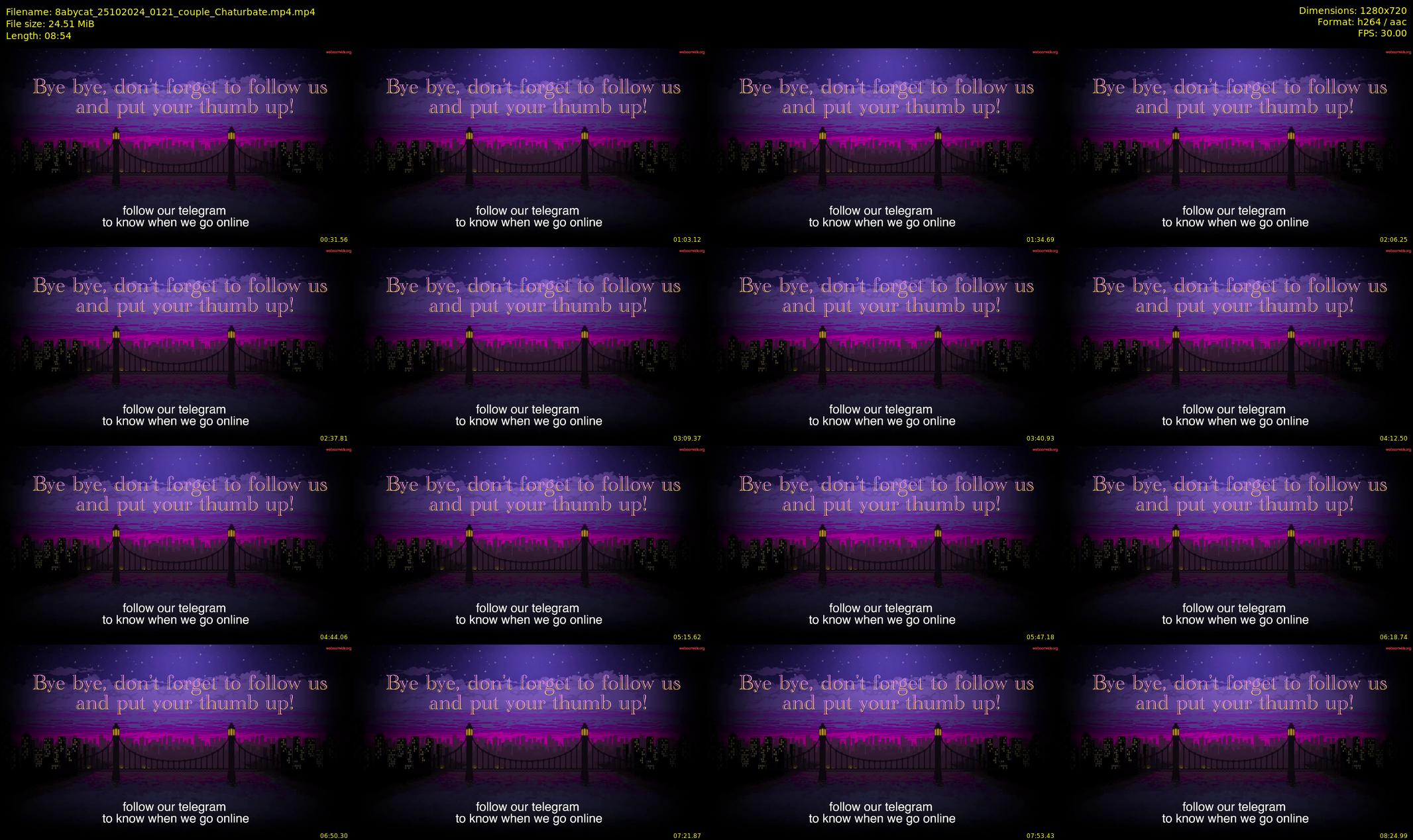 8abycat — 9 minute Chaturbate couple cam show recording, 720p, Oct 25, 2024