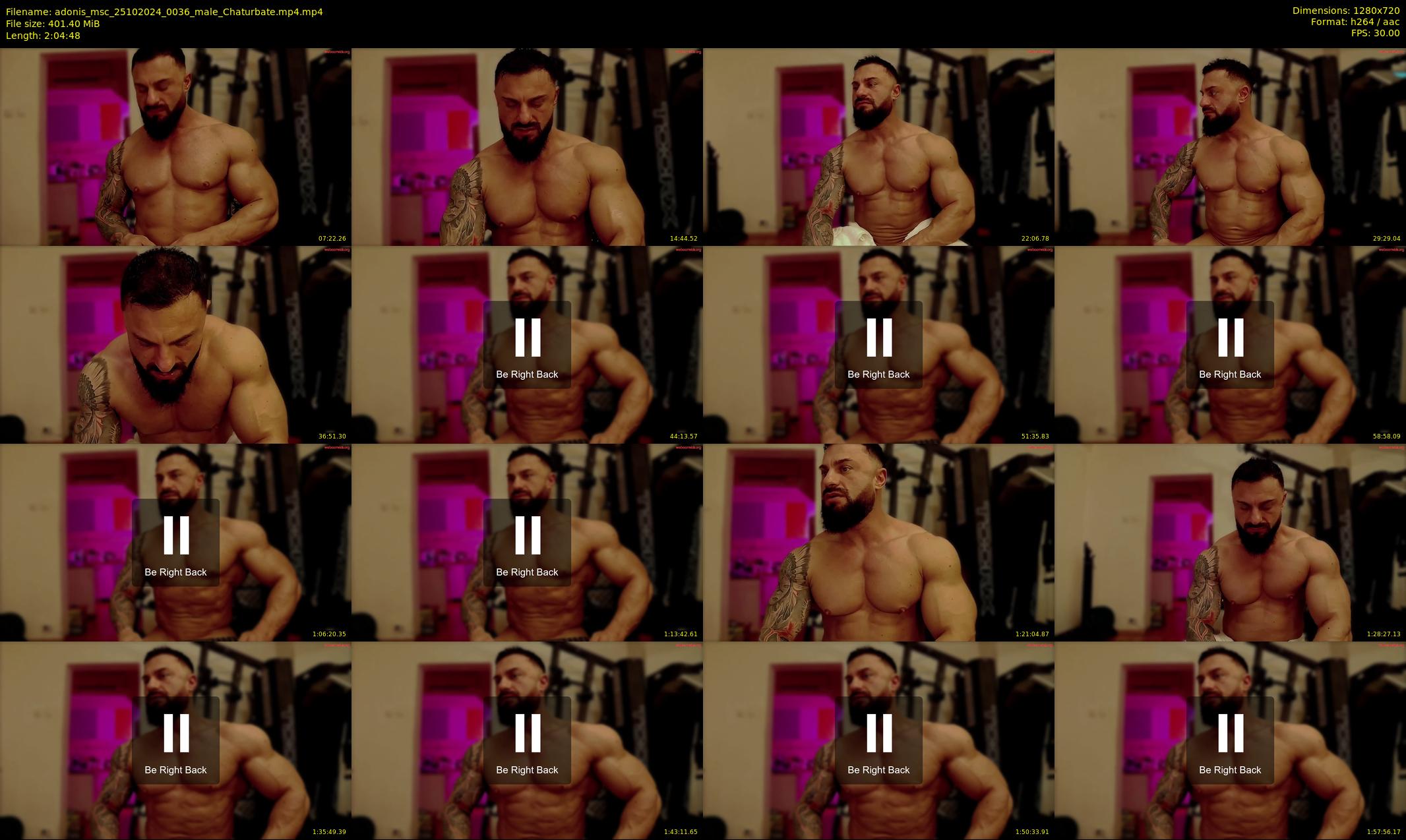 adonis_msc — 125 minute Chaturbate male cam show recording, 720p, Oct 25, 2024