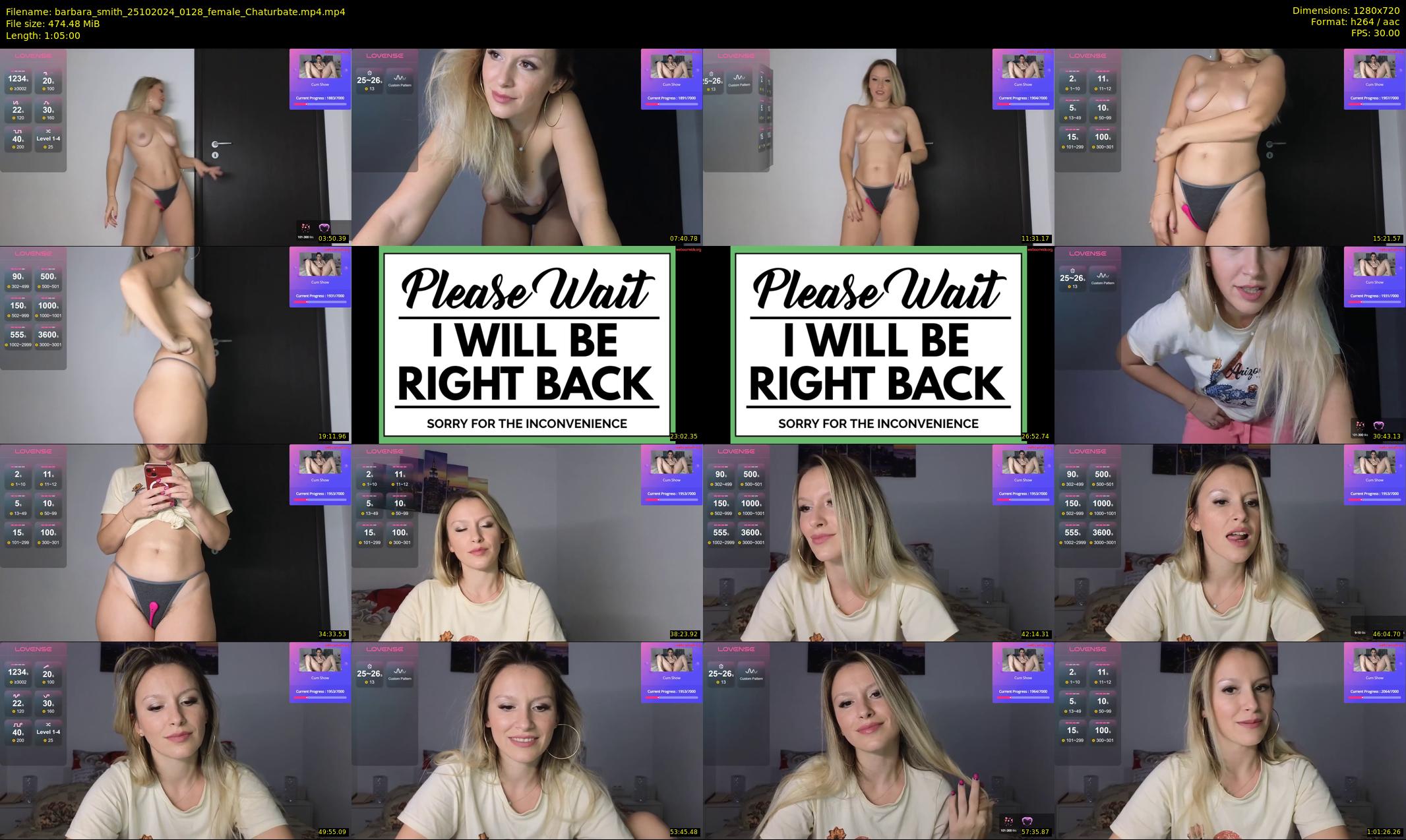 barbara_smith — 65 minute Chaturbate female cam show recording, 720p, Oct 25, 2024