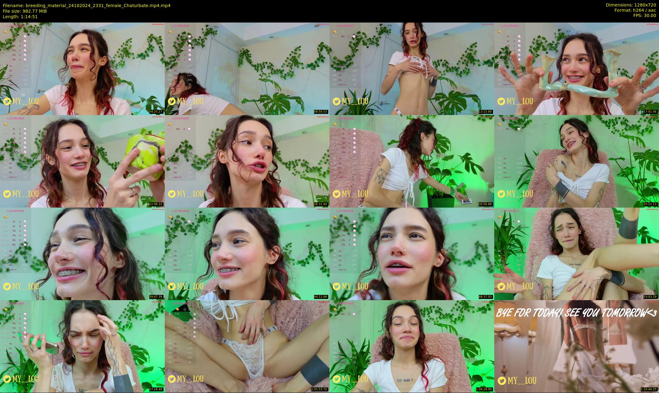 breeding_material — 75 minute Chaturbate female cam show recording, 720p, Oct 24, 2024
