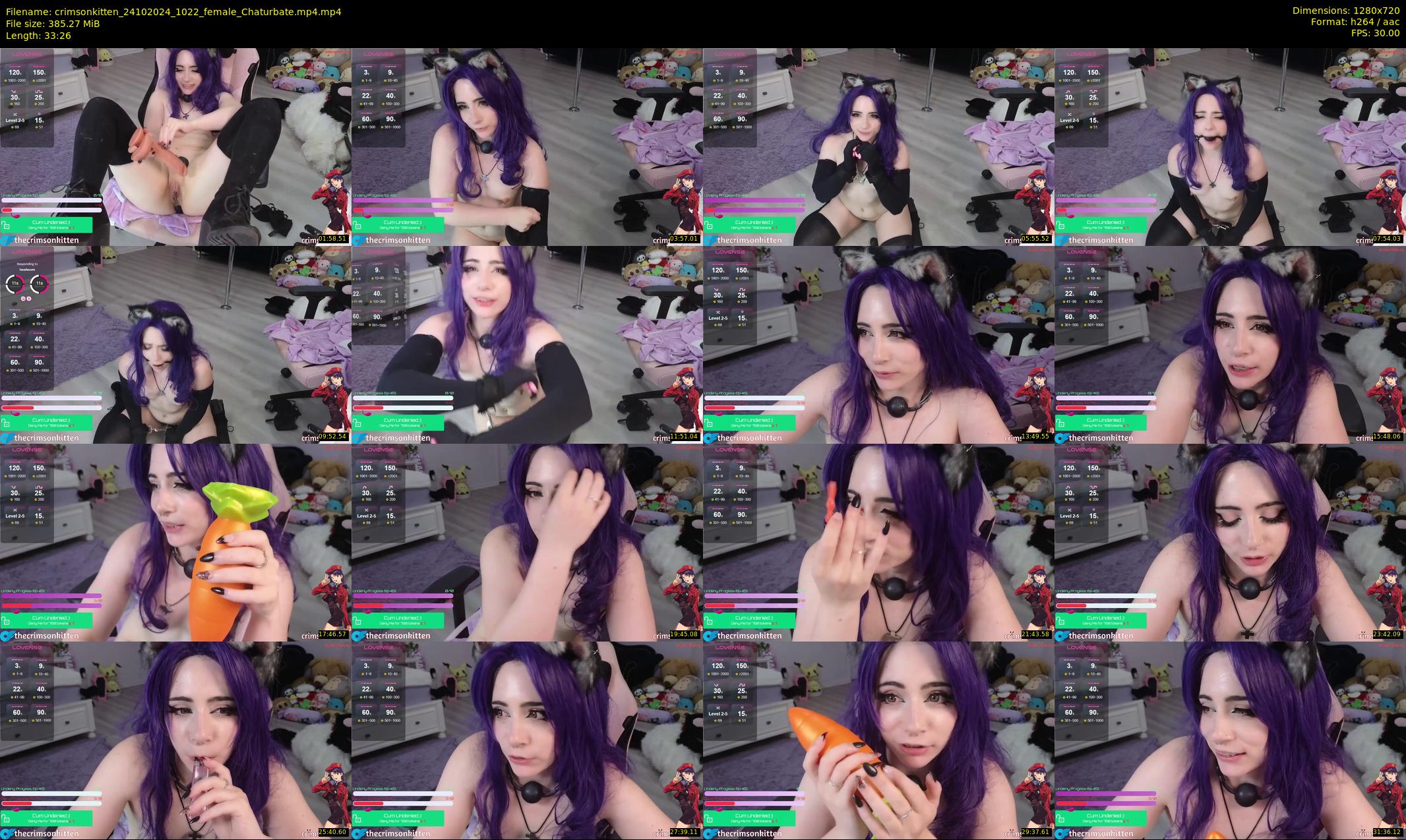 crimsonkitten — 34 minute Chaturbate female cam show recording, 720p, Oct 24, 2024
