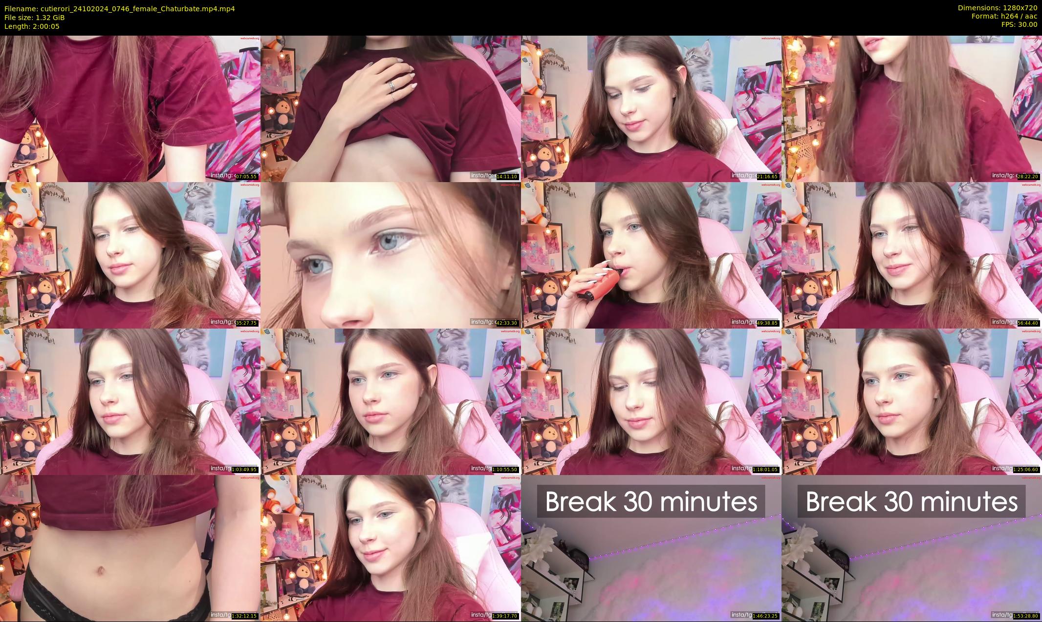 cutierori — 121 minute Chaturbate female cam show recording, 720p, Oct 24, 2024