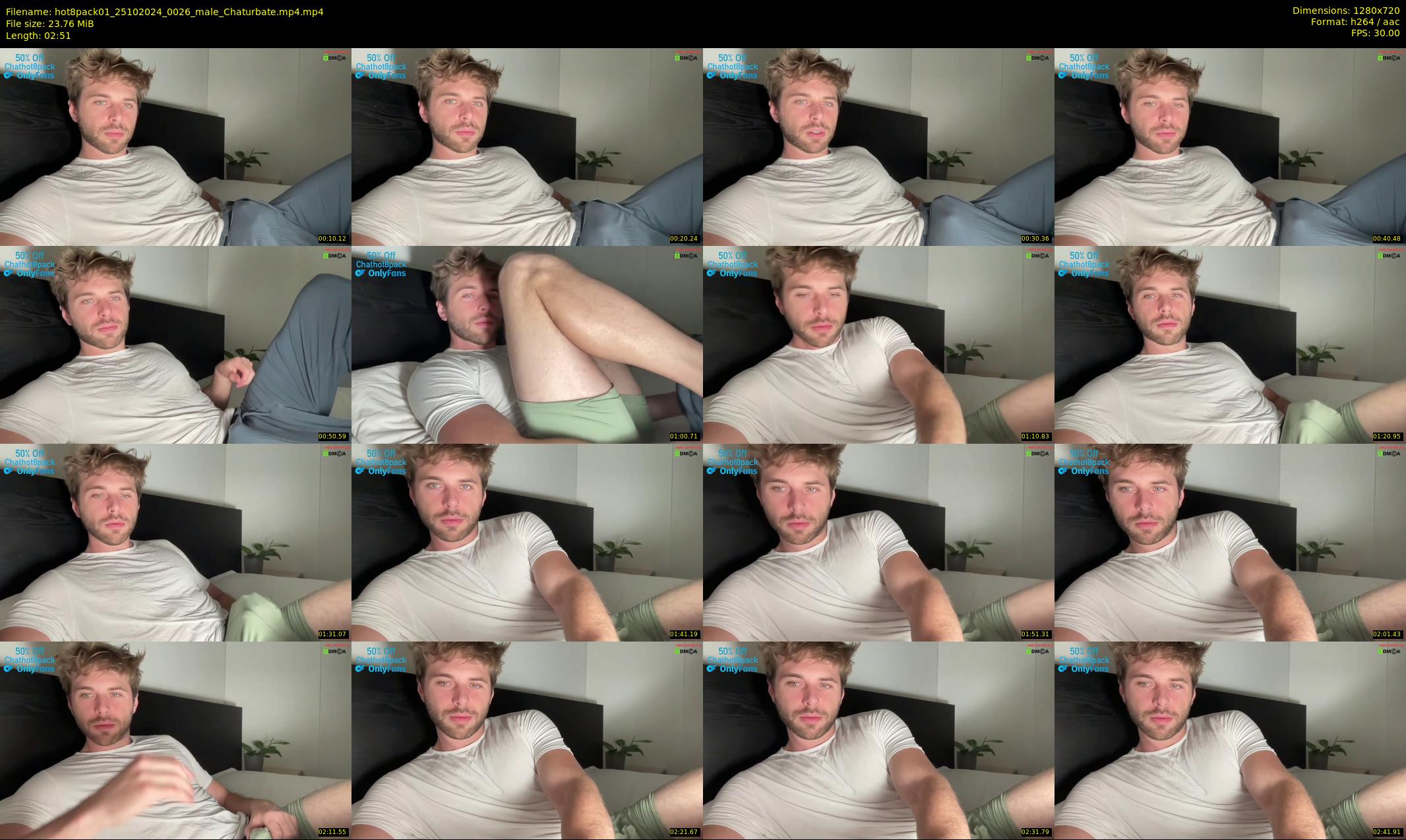 hot8pack01 — 3 minute Chaturbate male cam show recording, 720p, Oct 25, 2024