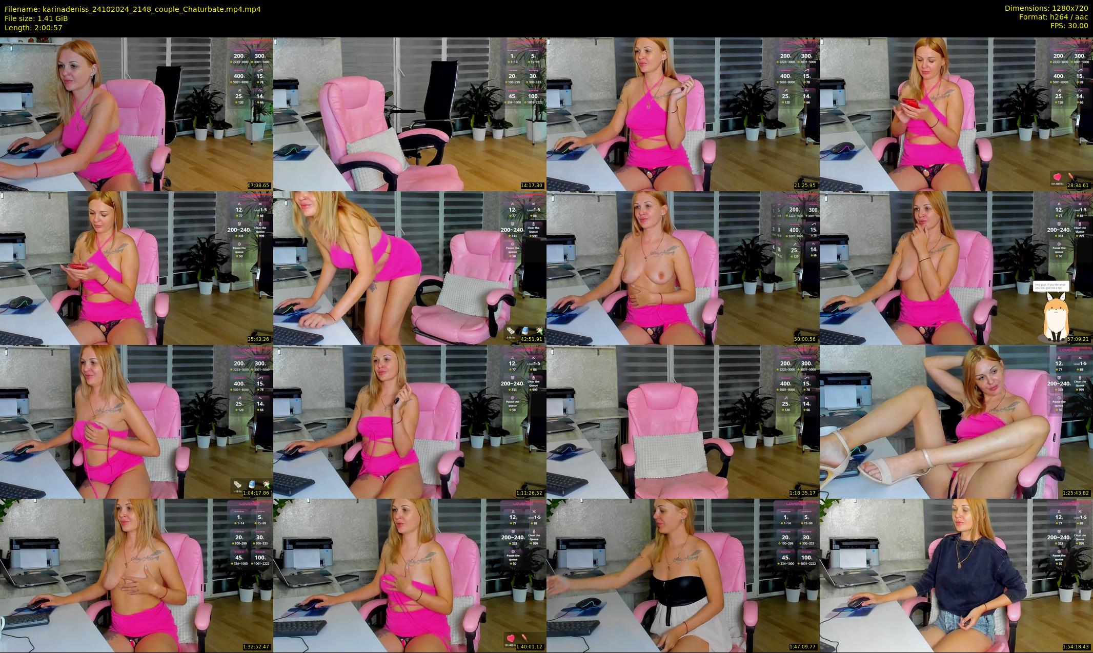 karinadeniss — 121 minute Chaturbate couple cam show recording, 720p, Oct 24, 2024