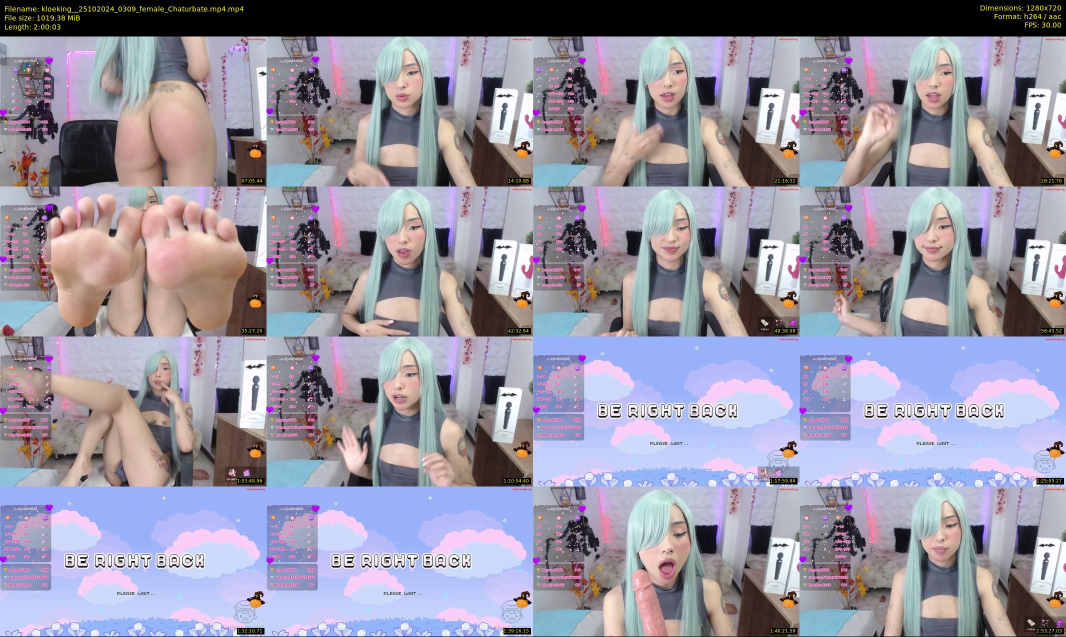 kloeking_ — 121 minute Chaturbate female cam show recording, 720p, Oct 25, 2024