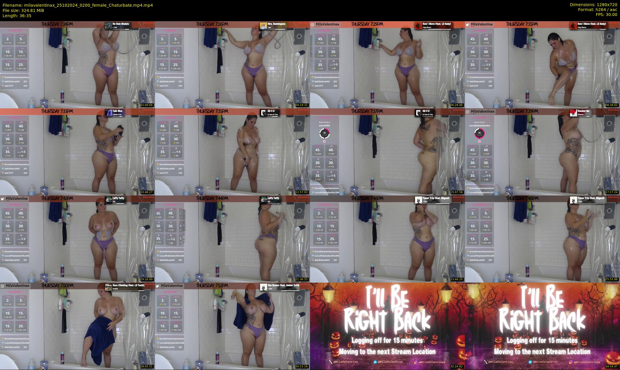 milavalentinax — 37 minute Chaturbate female cam show recording, 720p, Oct 25, 2024