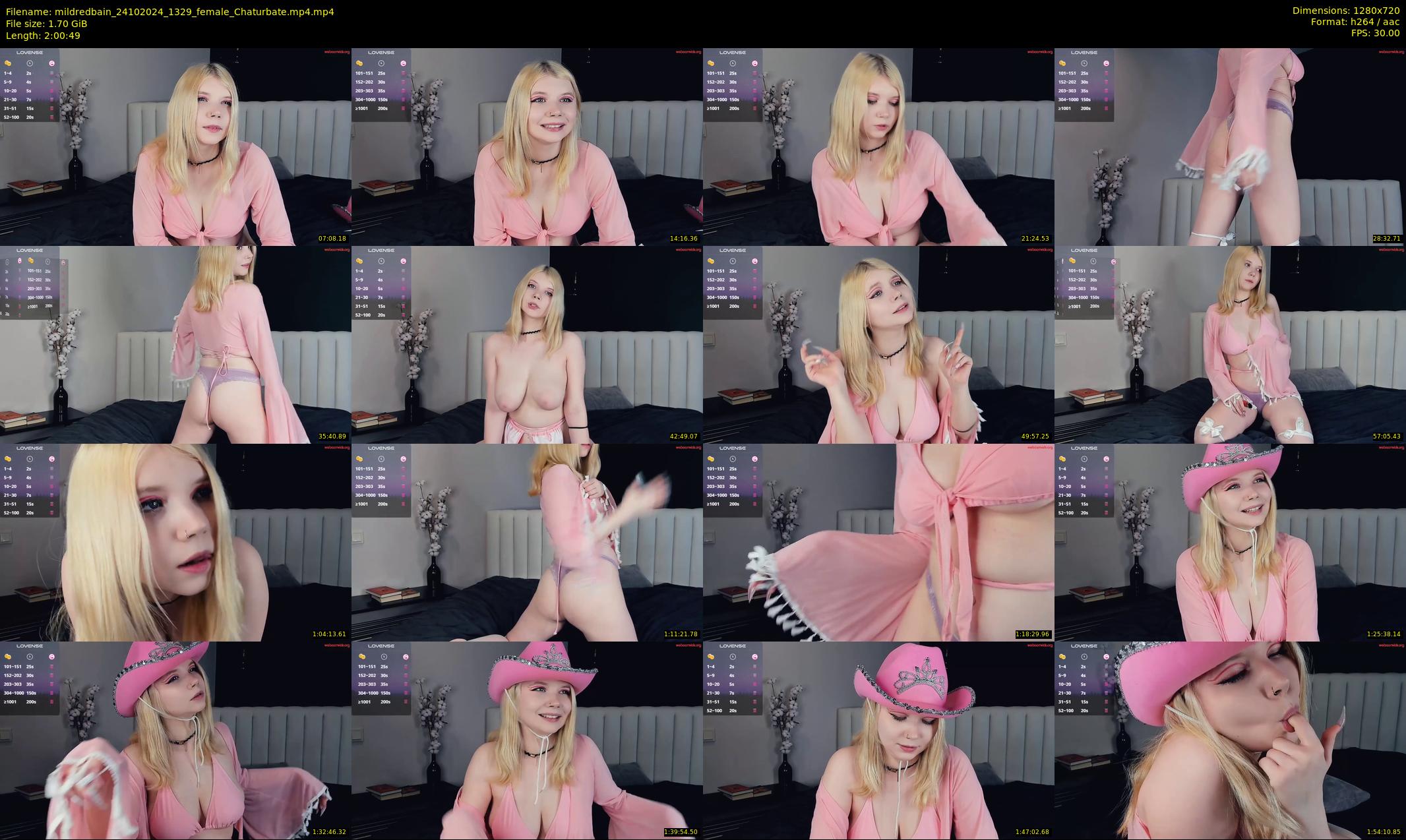 mildredbain — 121 minute Chaturbate female cam show recording, 720p, Oct 24, 2024