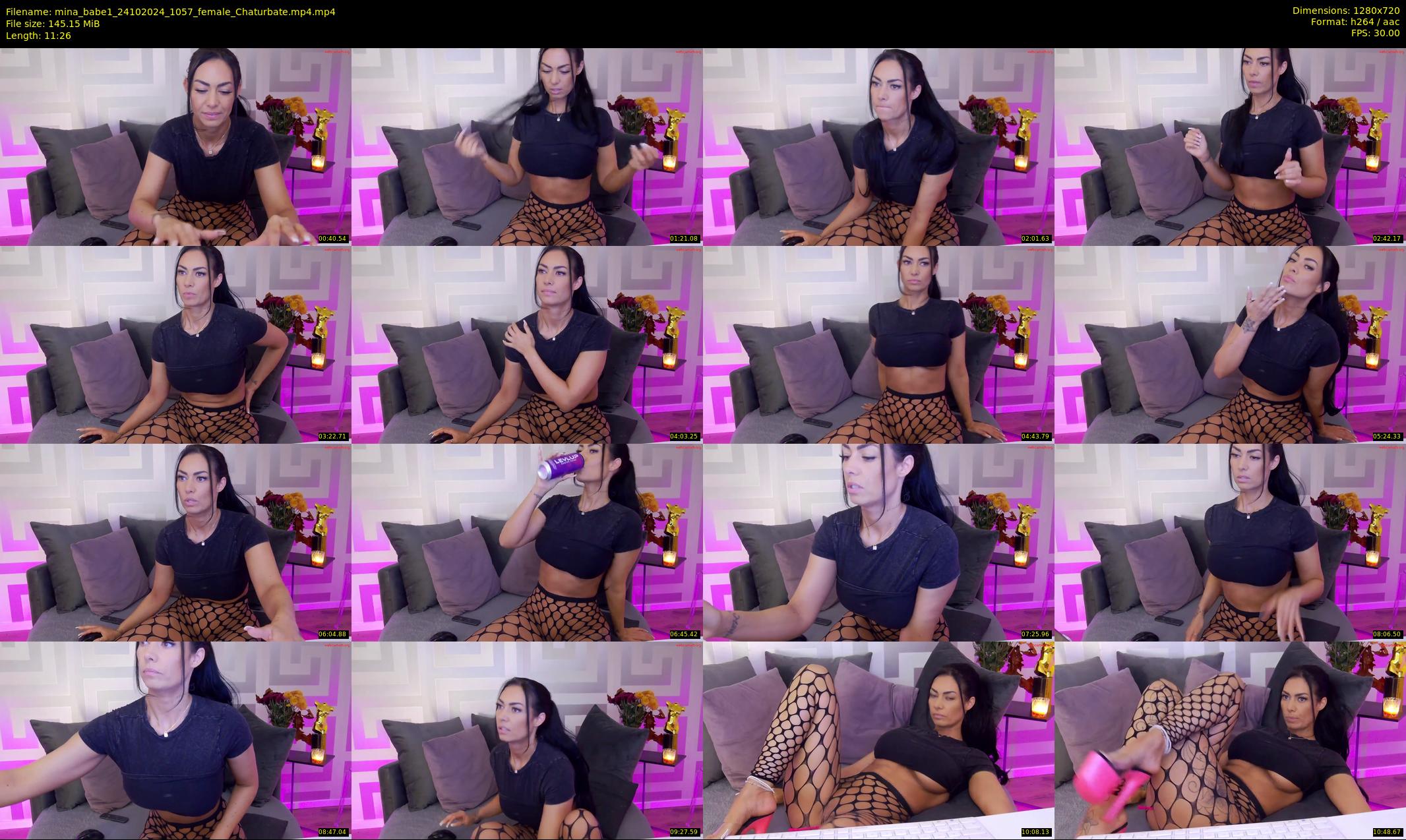 mina_babe1 — 12 minute Chaturbate female cam show recording, 720p, Oct 24, 2024