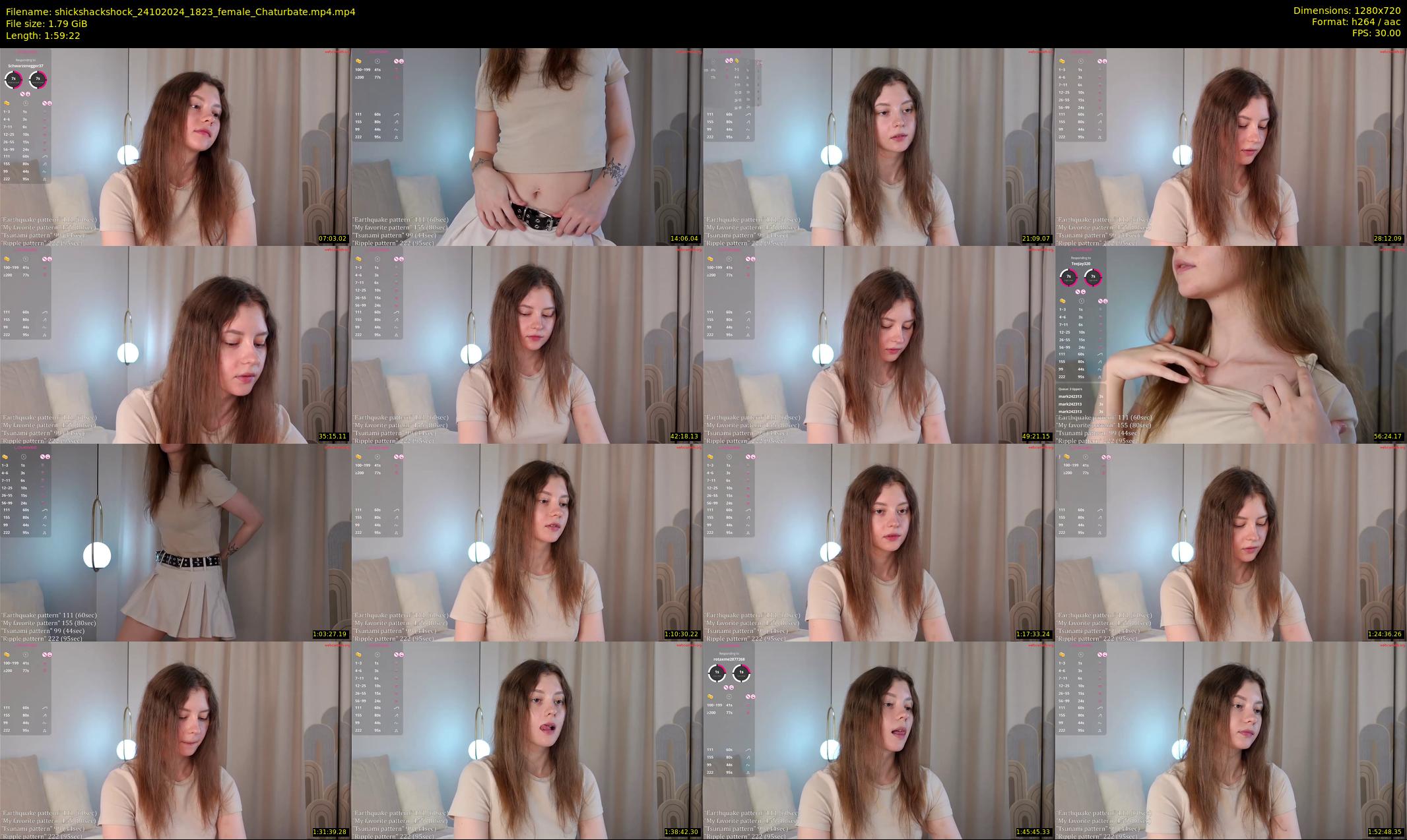 shickshackshock — 120 minute Chaturbate female cam show recording, 720p, Oct 24, 2024