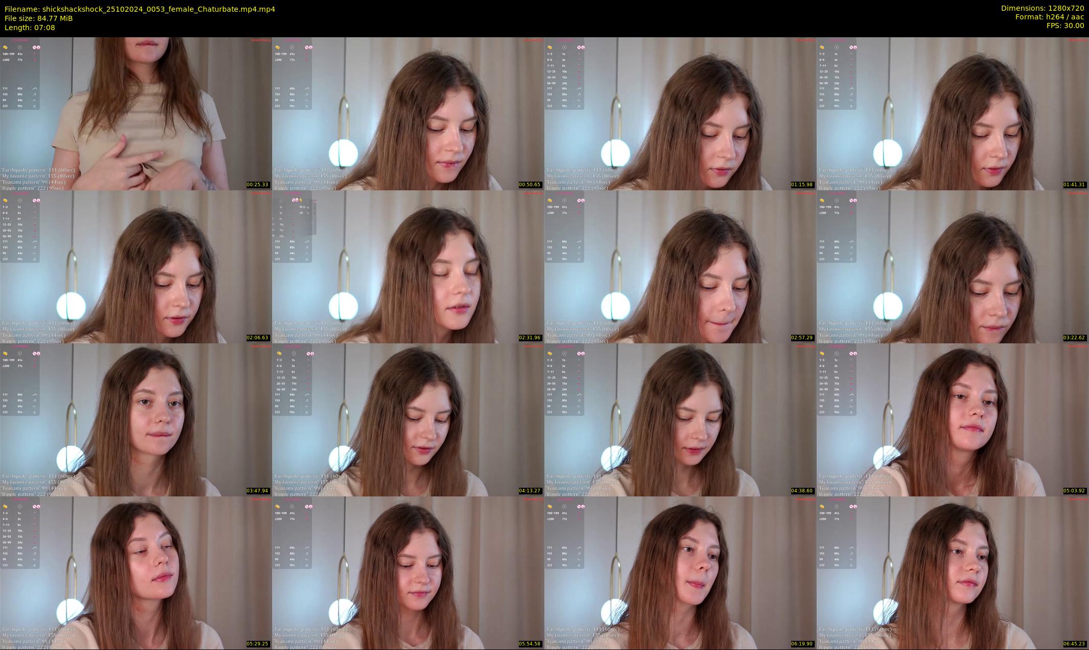shickshackshock — 8 minute Chaturbate female cam show recording, 720p, Oct 25, 2024