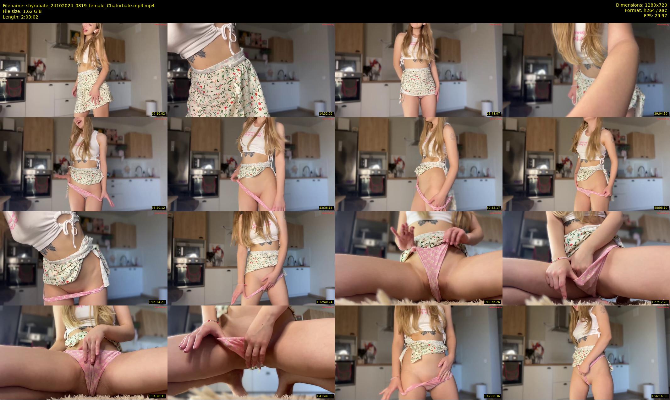 shyrubate — 124 minute Chaturbate female cam show recording, 720p, Oct 24, 2024