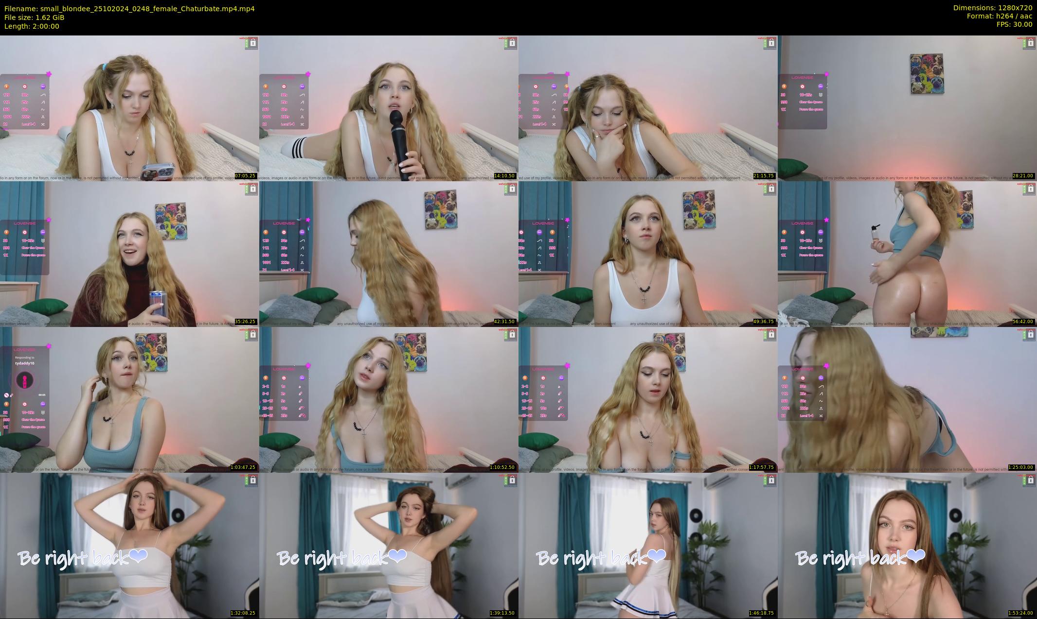 small_blondee — 120 minute Chaturbate female cam show recording, 720p, Oct 25, 2024