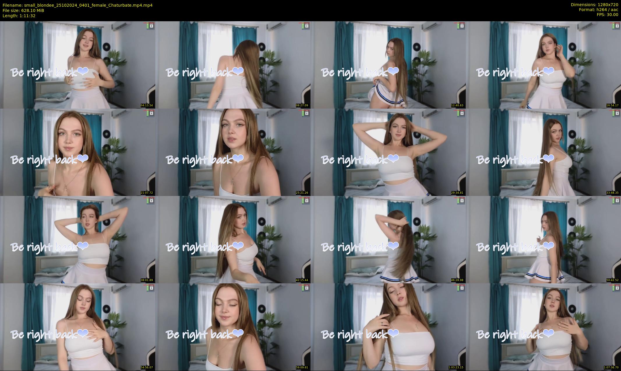 small_blondee — 72 minute Chaturbate female cam show recording, 720p, Oct 25, 2024