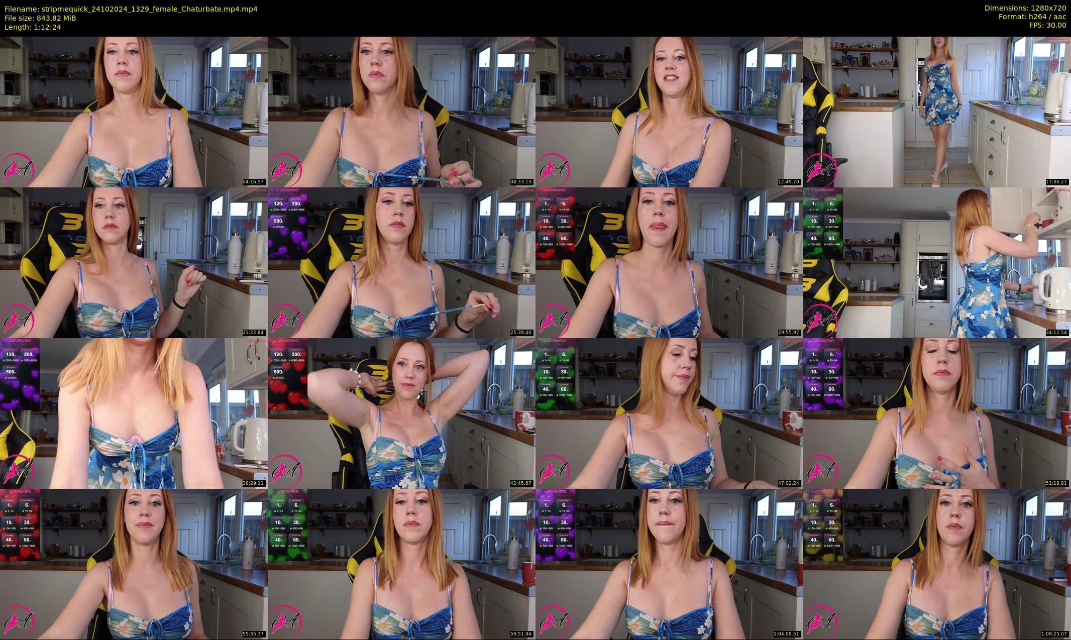 stripmequick — 73 minute Chaturbate female cam show recording, 720p, Oct 24, 2024