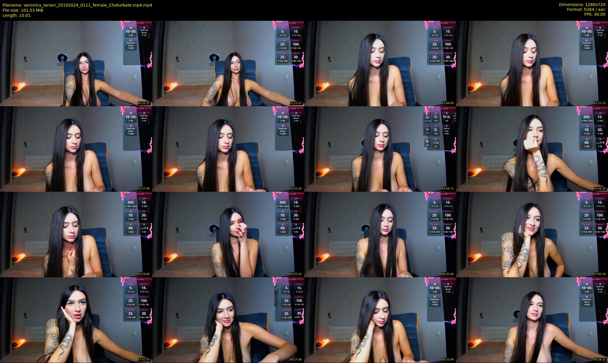 veronica_larson — 11 minute Chaturbate female cam show recording, 720p, Oct 25, 2024