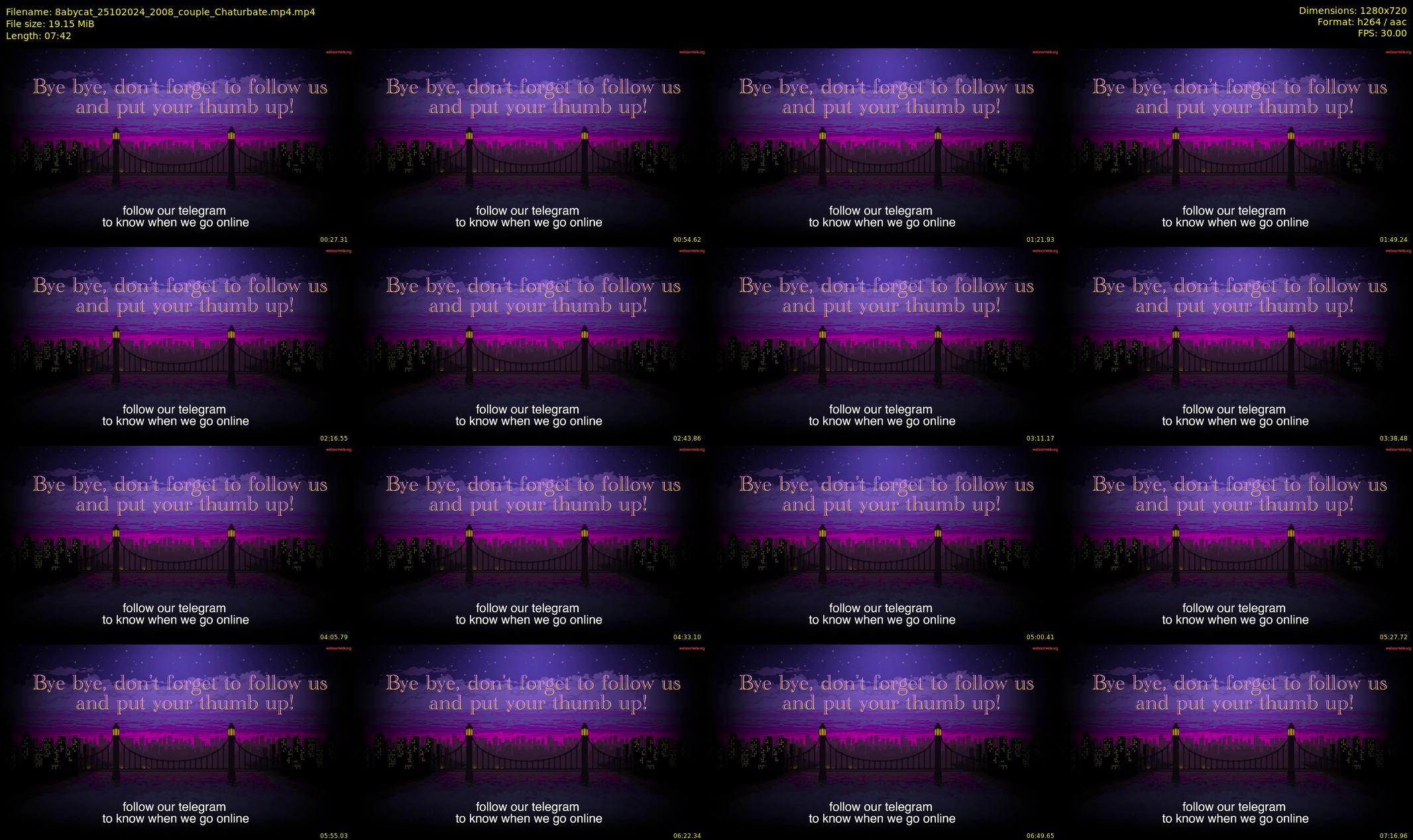 8abycat — 8 minute Chaturbate couple cam show recording, 720p, Oct 25, 2024