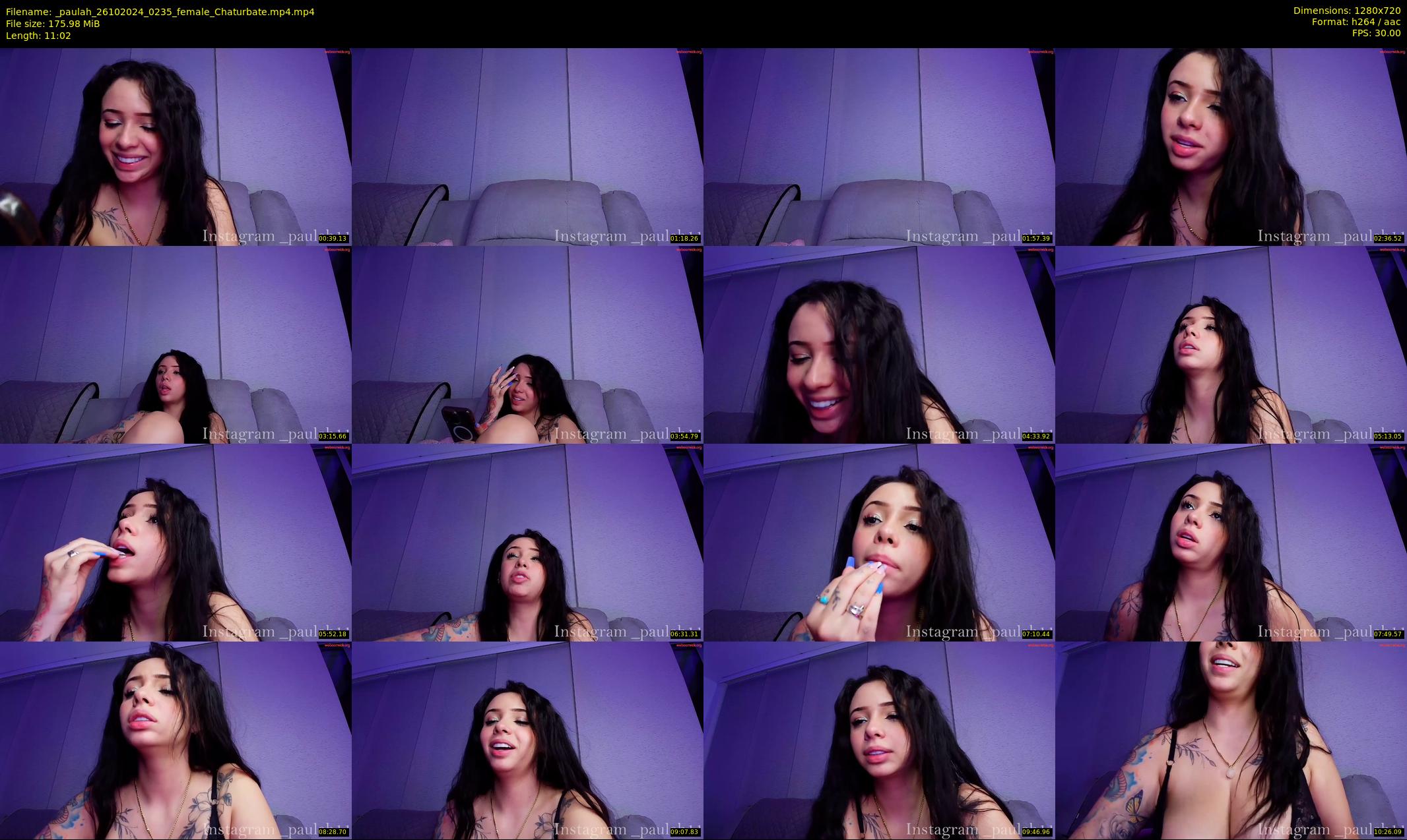 _paulah — 12 minute Chaturbate female cam show recording, 720p, Oct 26, 2024