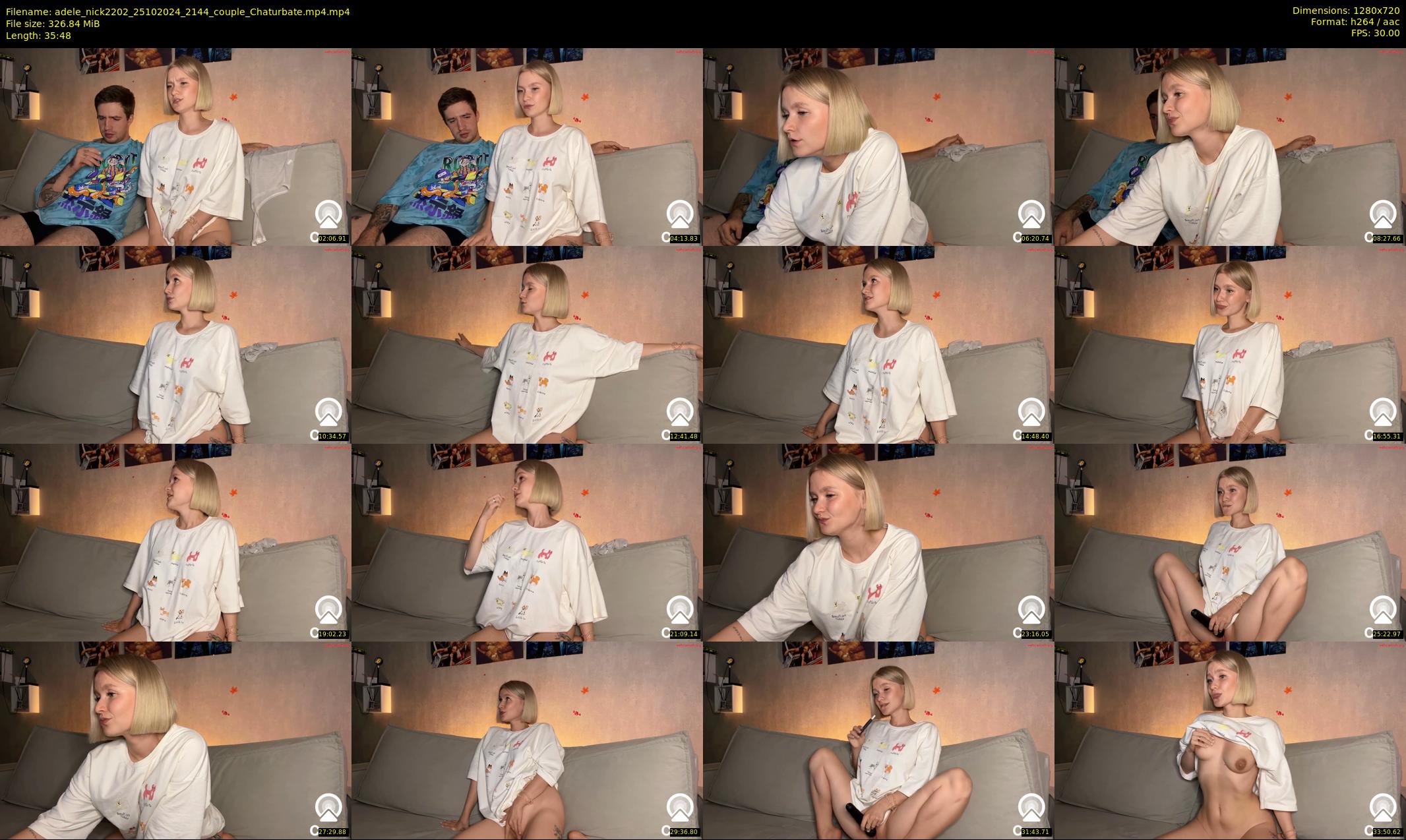 adele_nick2202 — 36 minute Chaturbate couple cam show recording, 720p, Oct 25, 2024