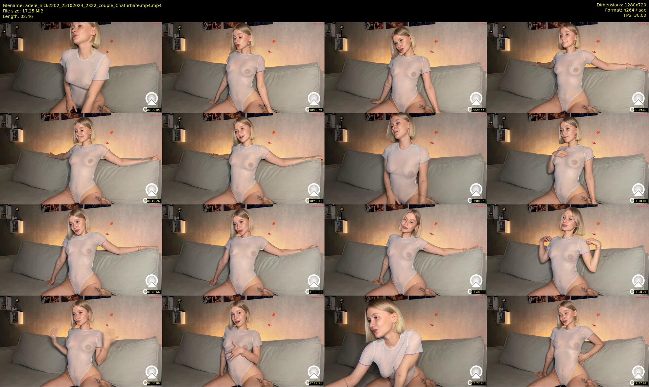 adele_nick2202 — 3 minute Chaturbate couple cam show recording, 720p, Oct 25, 2024