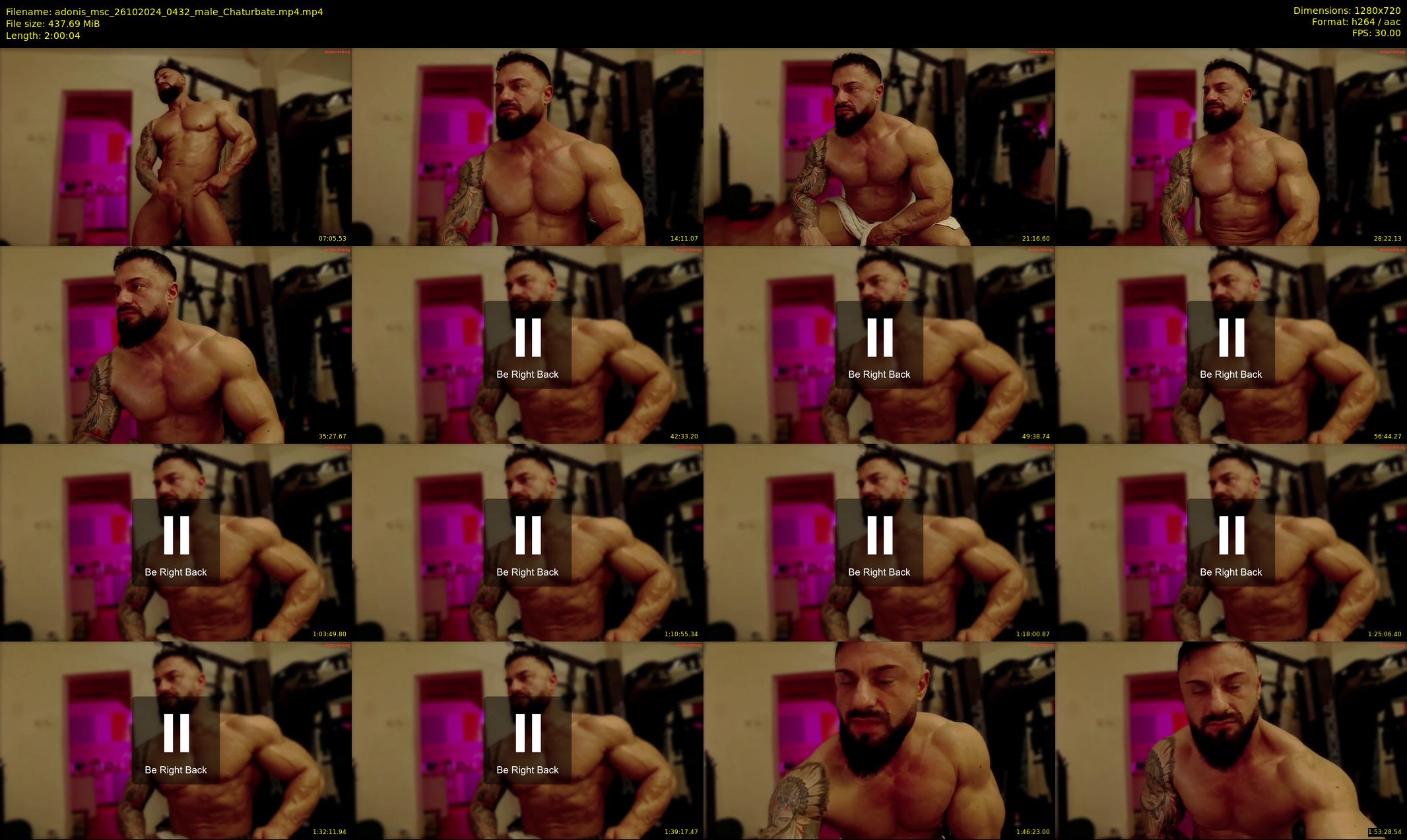 adonis_msc — 121 minute Chaturbate male cam show recording, 720p, Oct 26, 2024