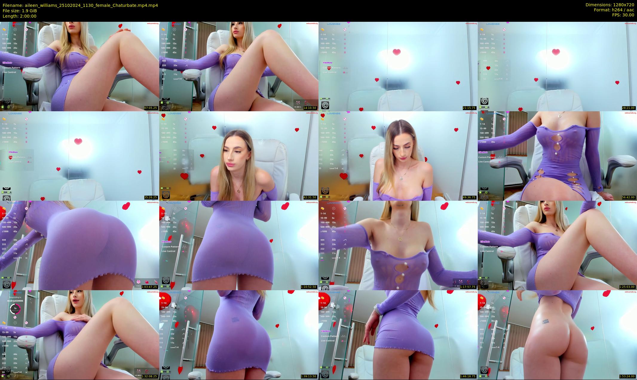 aileen_williams — 120 minute Chaturbate female cam show recording, 720p, Oct 25, 2024