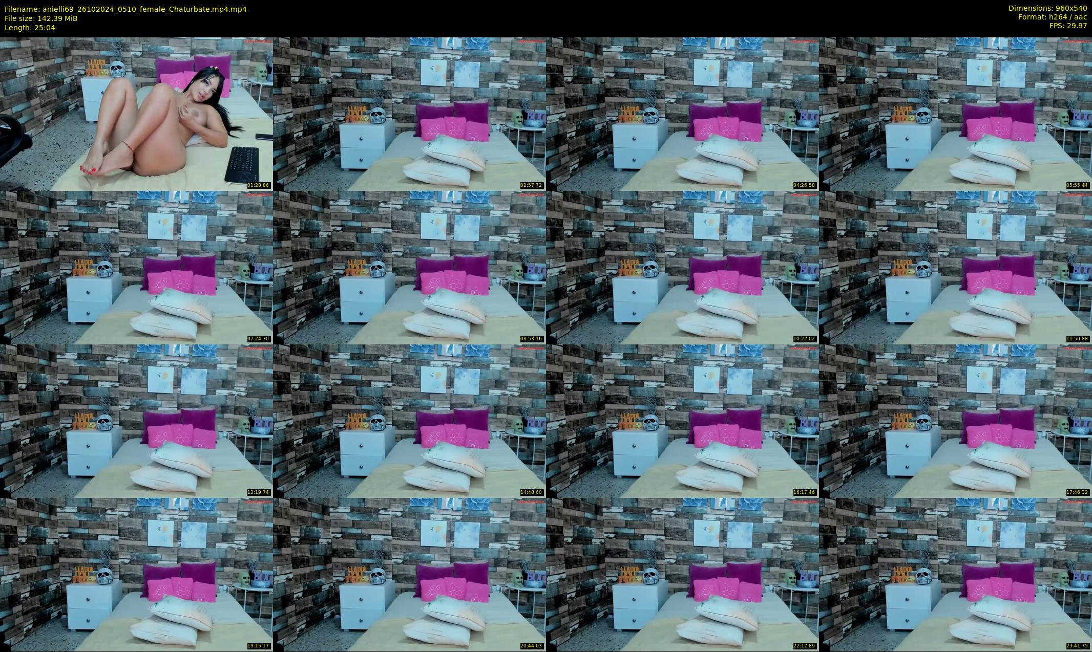 anielli69 — 26 minute Chaturbate female cam show recording, 480p, Oct 26, 2024