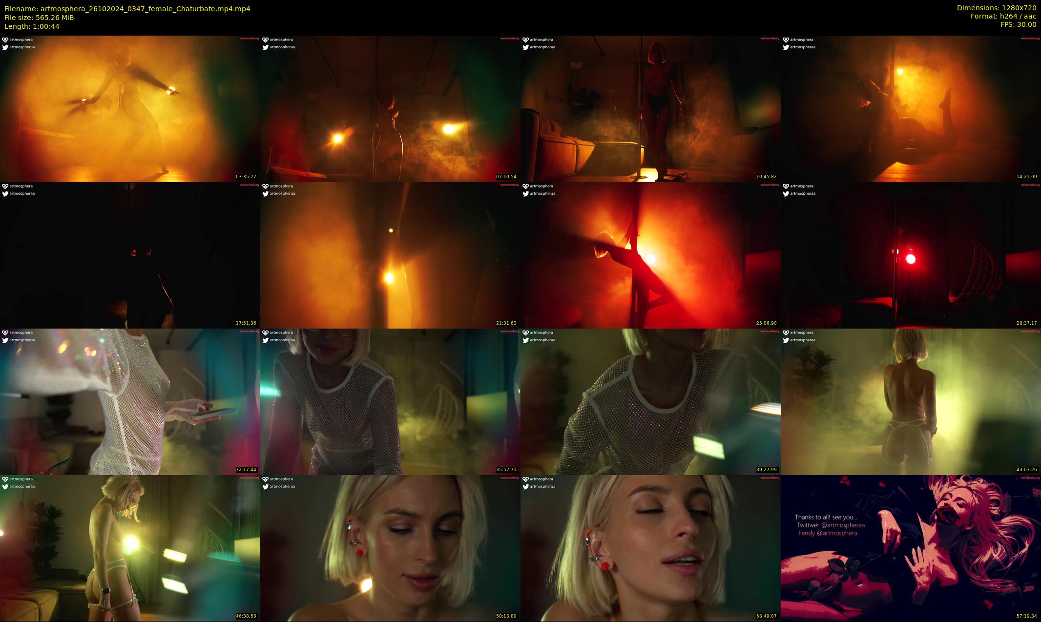 artmosphera — 61 minute Chaturbate female cam show recording, 720p, Oct 26, 2024