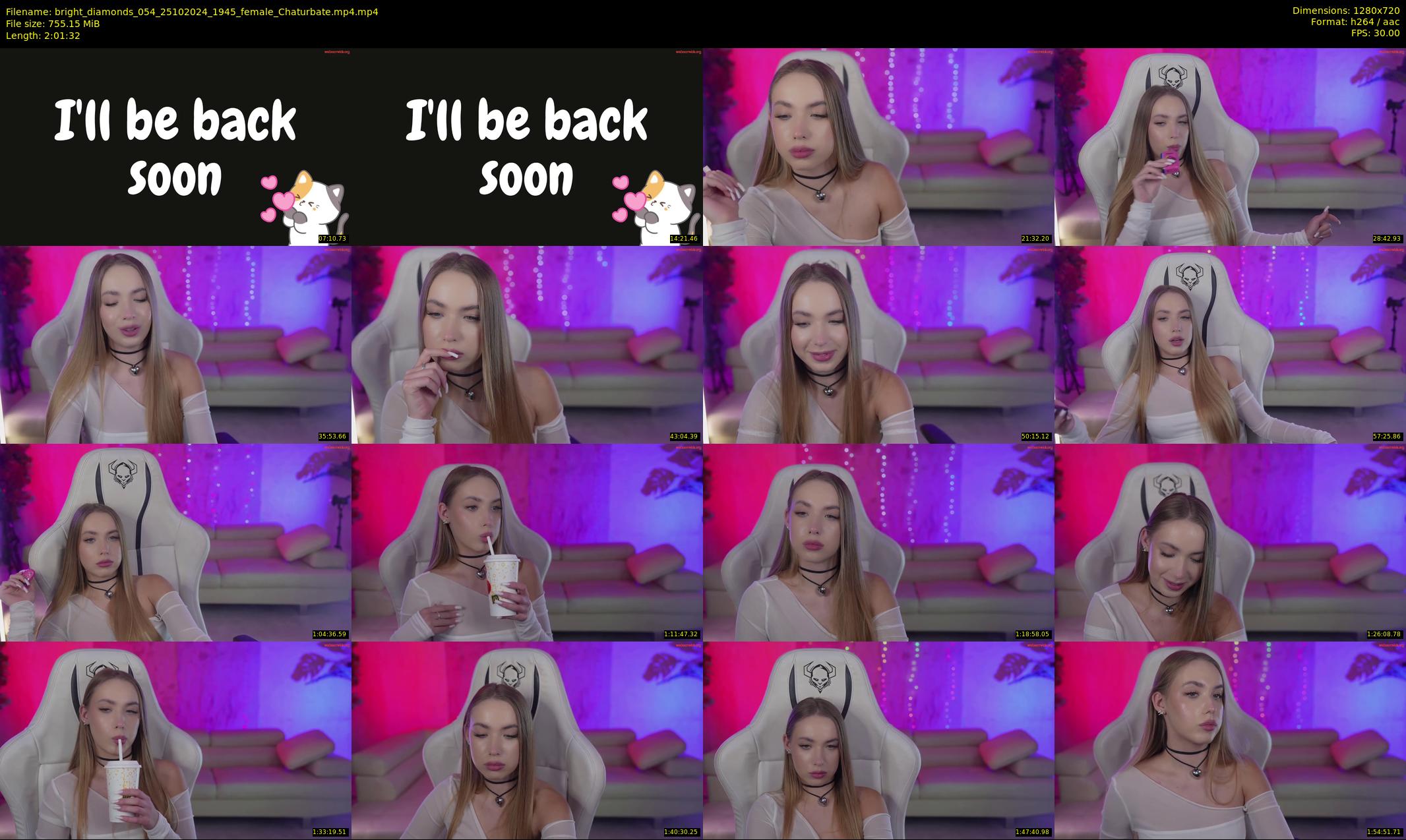 bright_diamonds_054 — 122 minute Chaturbate couple cam show recording, 720p, Oct 25, 2024