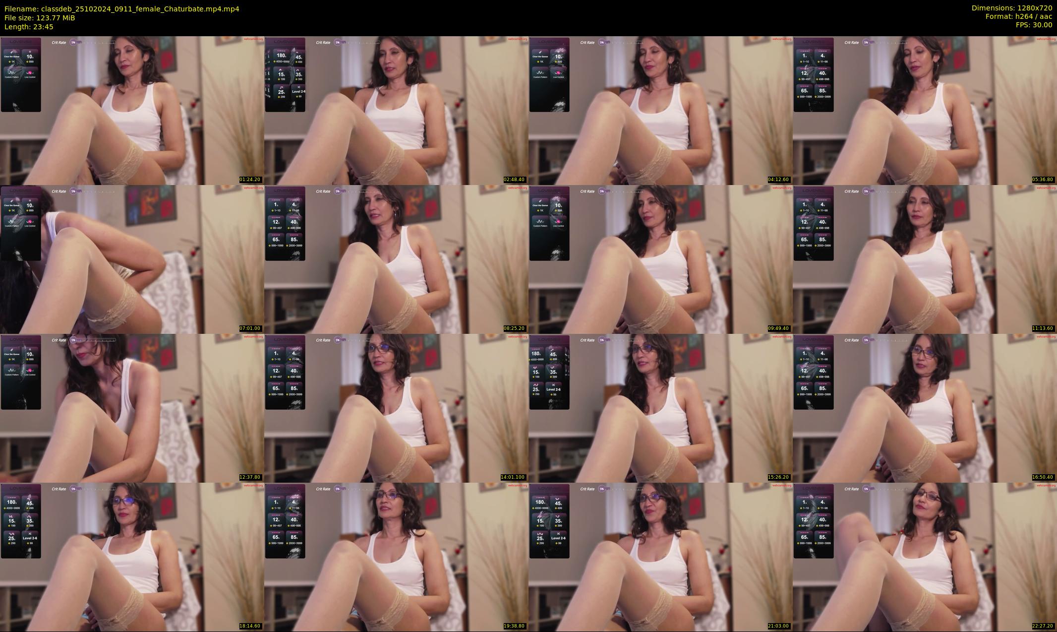 classdeb — 24 minute Chaturbate female cam show recording, 720p, Oct 25, 2024