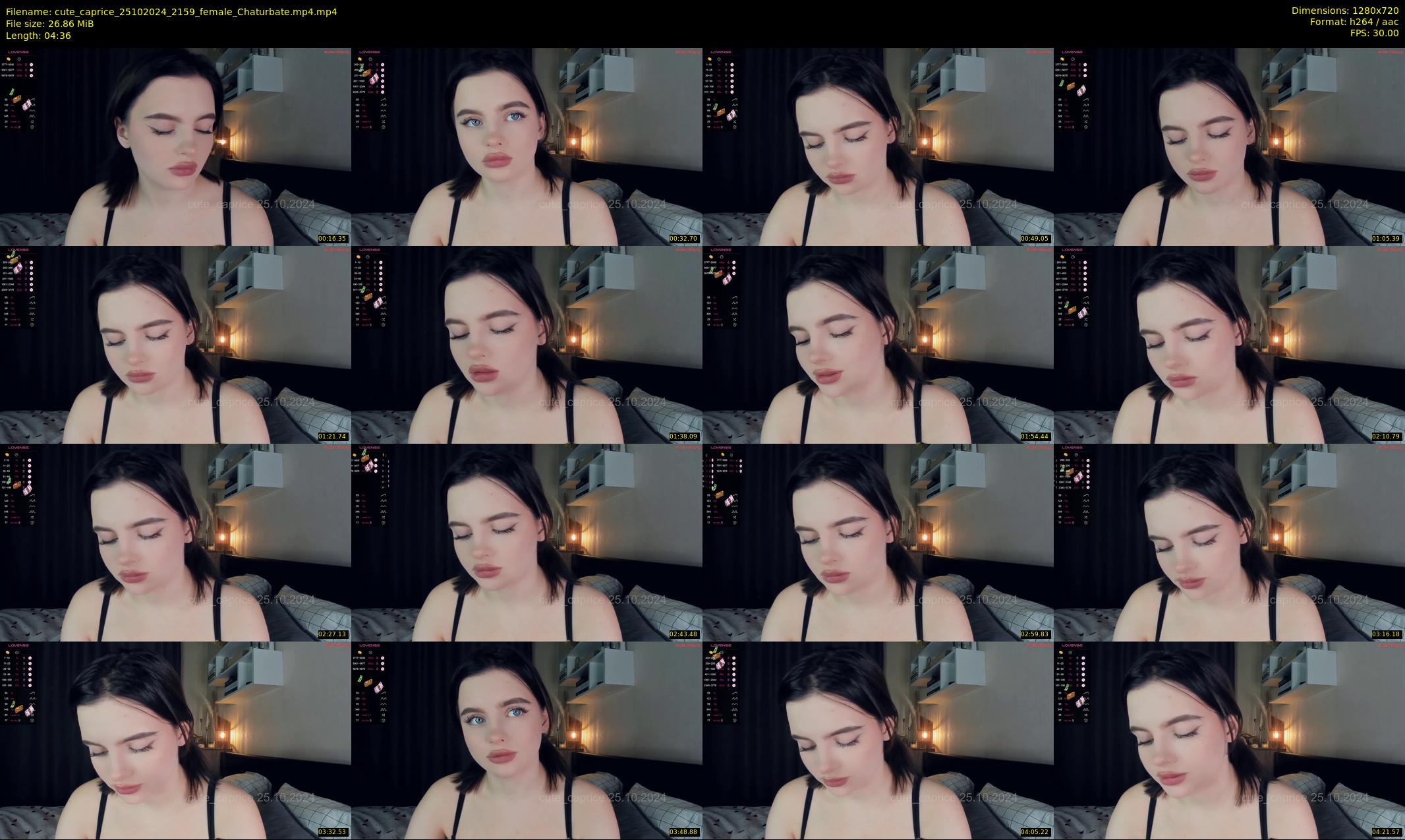 cute_caprice — 5 minute Chaturbate female cam show recording, 720p, Oct 25, 2024