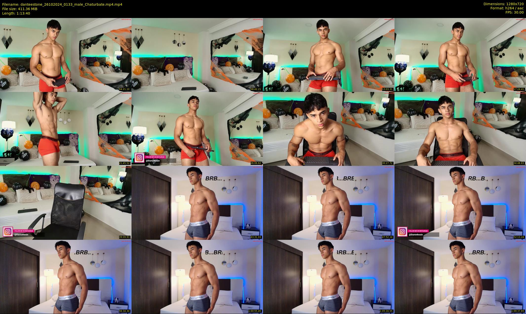 danteestone — 74 minute Chaturbate male cam show recording, 720p, Oct 26, 2024