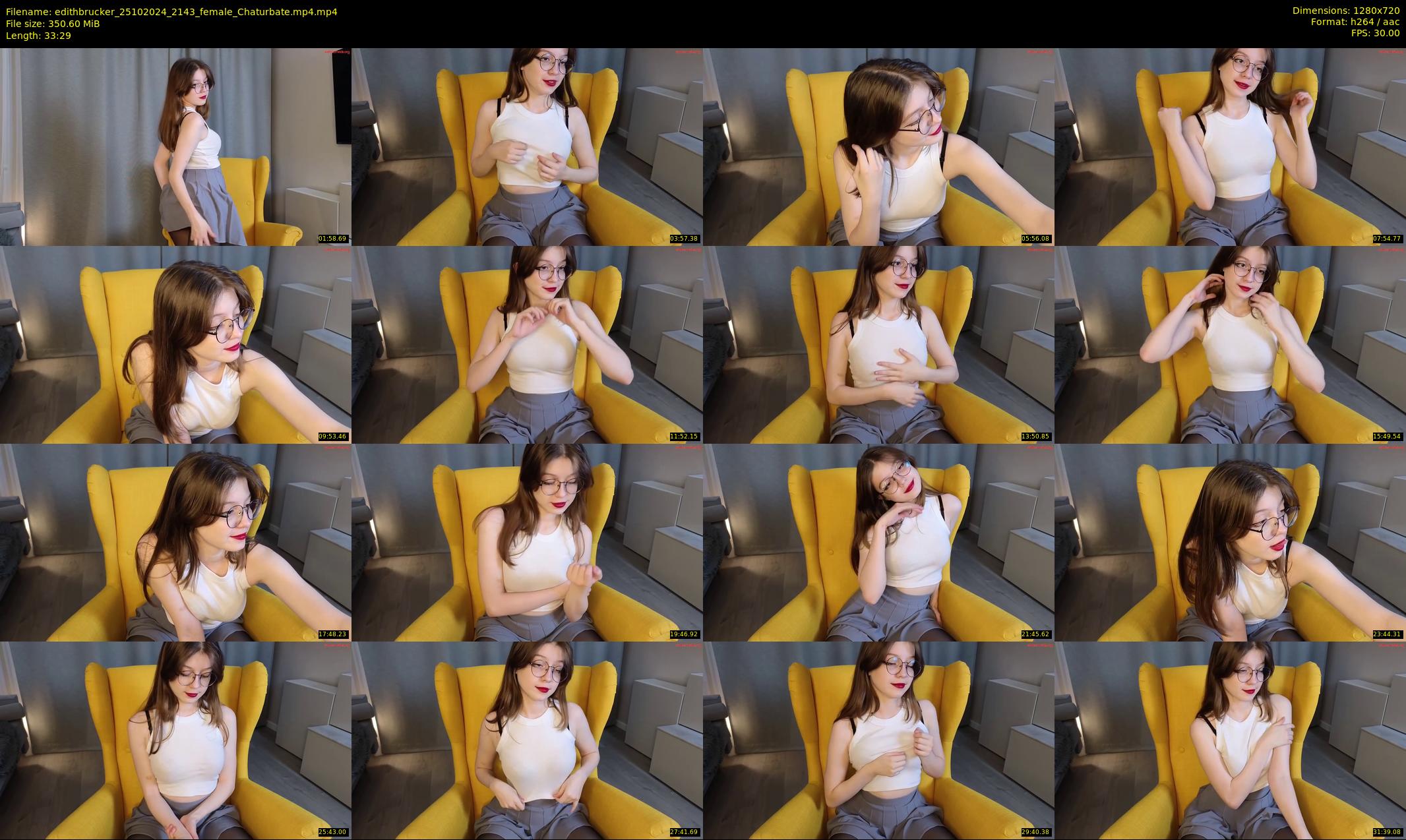 edithbrucker — 34 minute Chaturbate female cam show recording, 720p, Oct 25, 2024