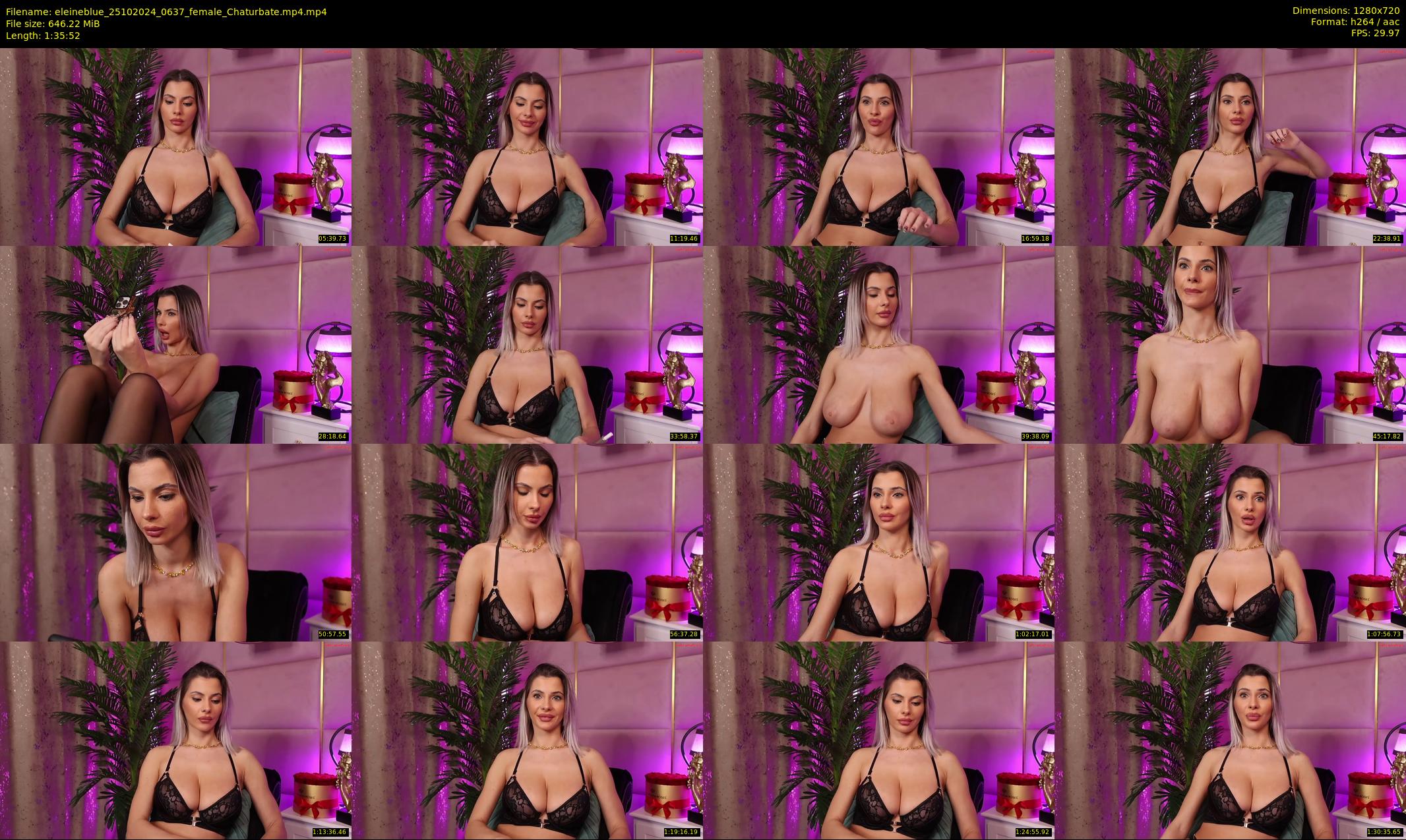 eleineblue — 96 minute Chaturbate female cam show recording, 720p, Oct 25, 2024