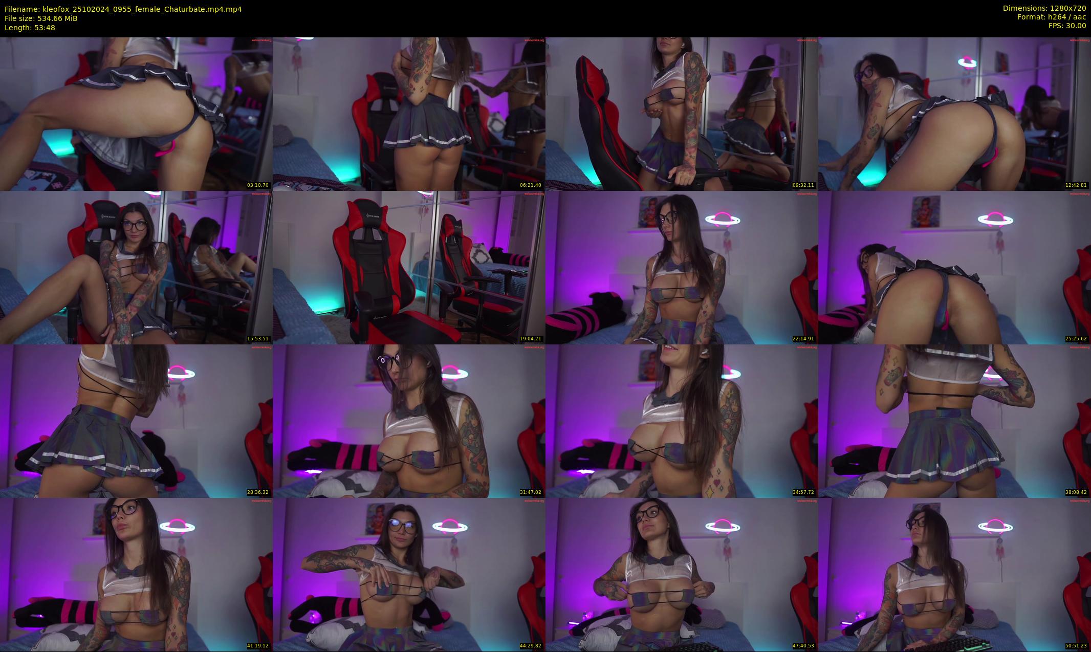 kleofox — 54 minute Chaturbate female cam show recording, 720p, Oct 25, 2024
