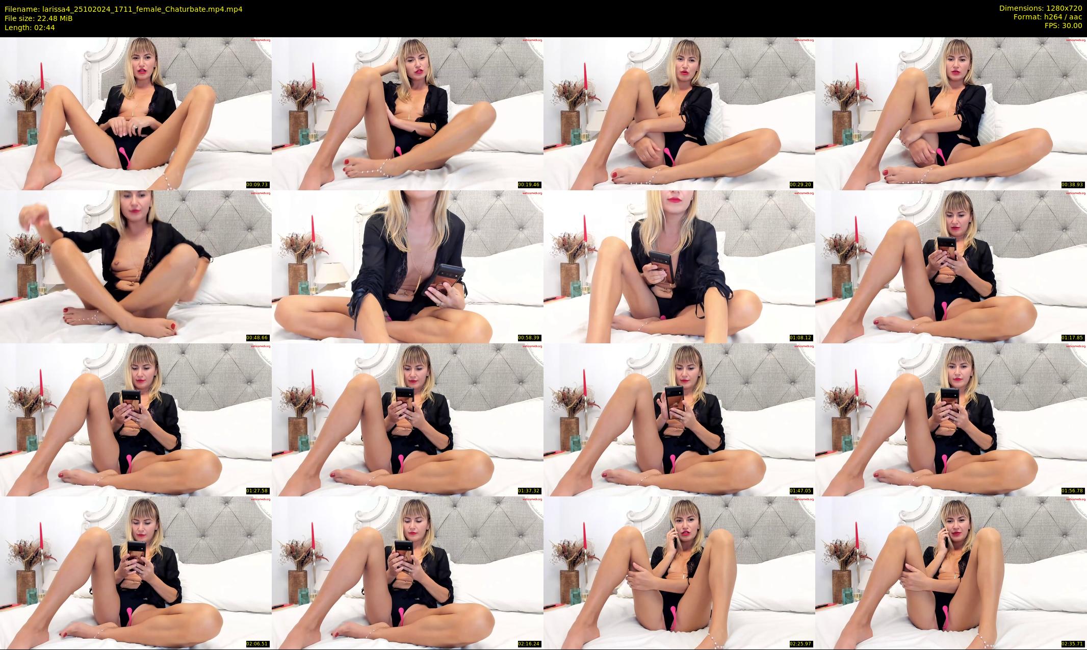 larissa4 — 3 minute Chaturbate female cam show recording, 720p, Oct 25, 2024