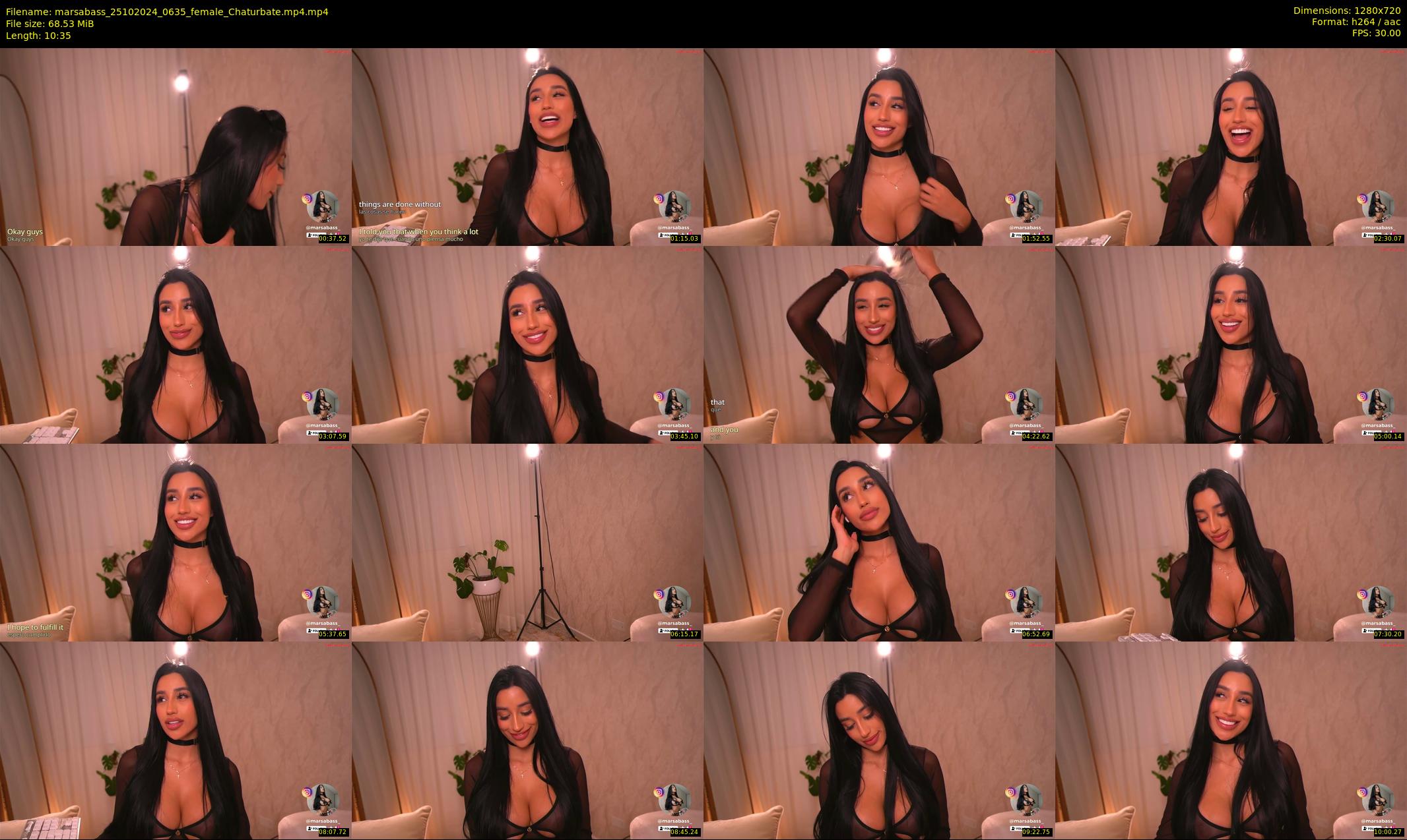 marsabass — 11 minute Chaturbate female cam show recording, 720p, Oct 25, 2024