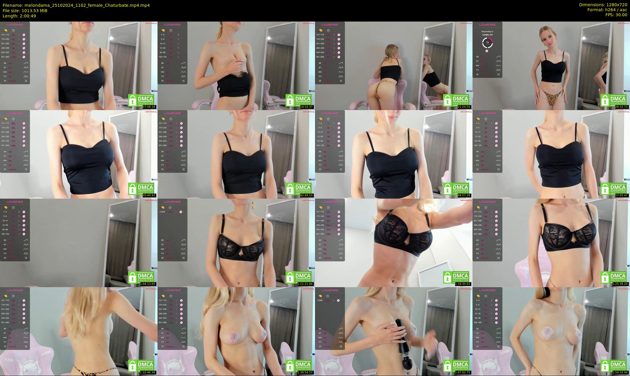 melondama — 121 minute Chaturbate female cam show recording, 720p, Oct 25, 2024