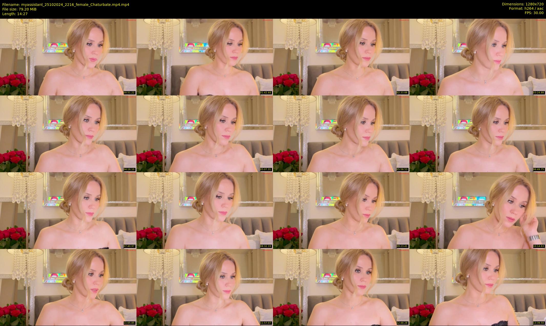 myassistant — 15 minute Chaturbate female cam show recording, 720p, Oct 25, 2024