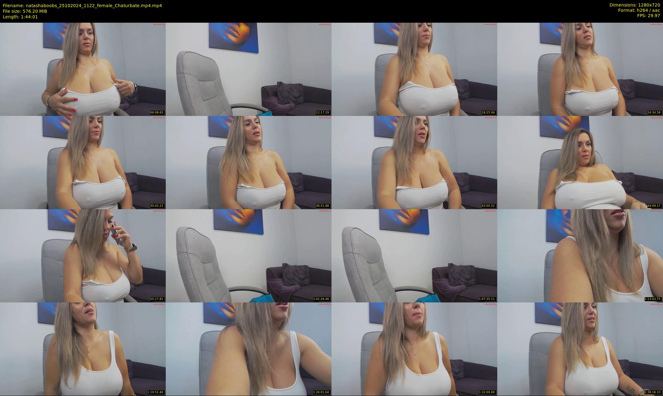 natashaboobs — 105 minute Chaturbate female cam show recording, 720p, Oct 25, 2024