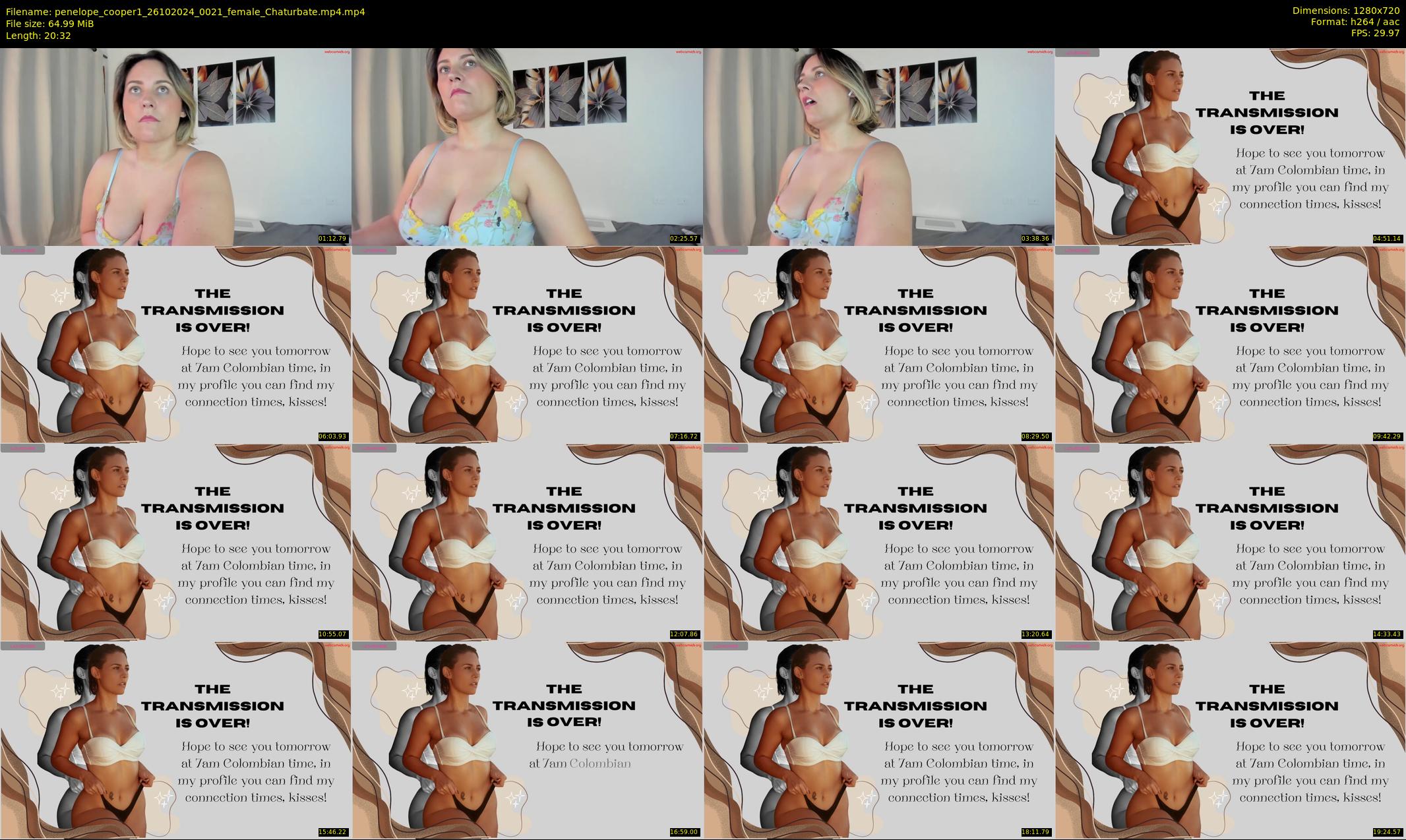 penelope_cooper1 — 21 minute Chaturbate female cam show recording, 720p, Oct 26, 2024
