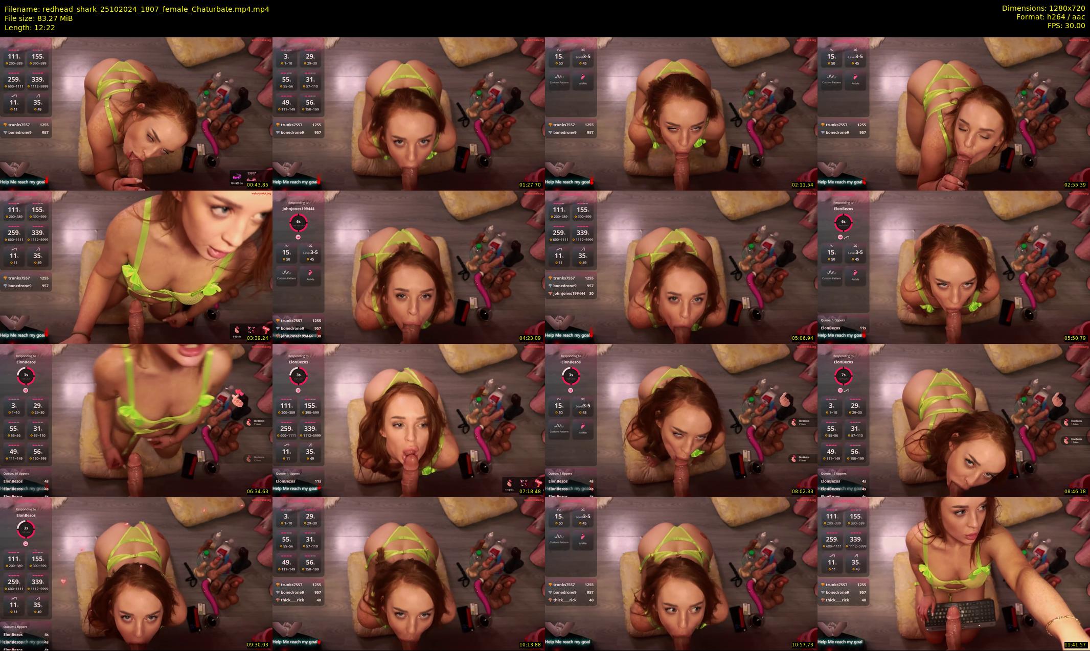 redhead_shark — 13 minute Chaturbate female cam show recording, 720p, Oct 25, 2024