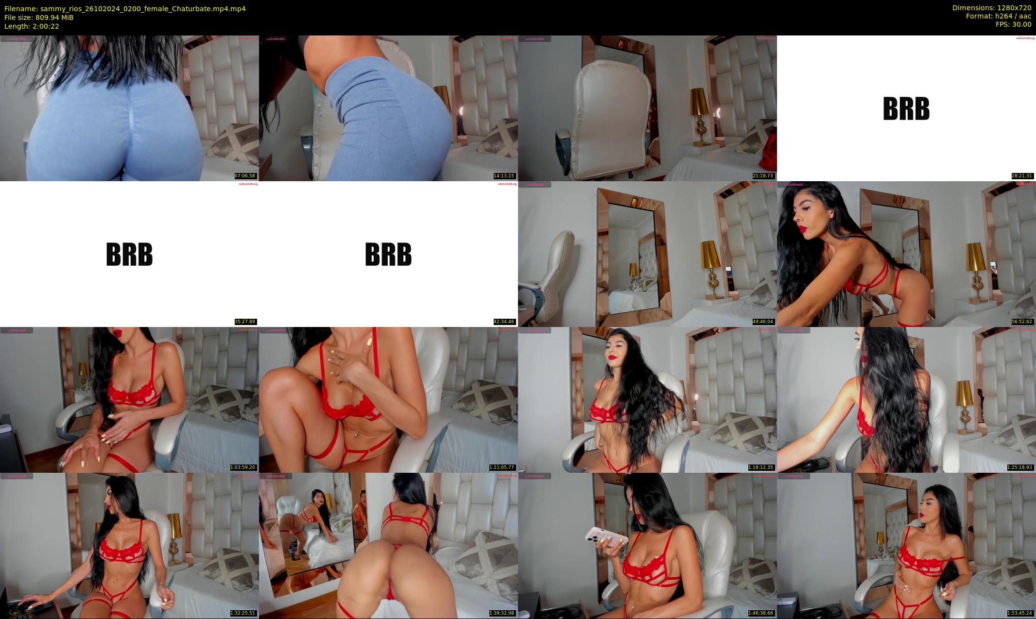 sammy_rios — 121 minute Chaturbate female cam show recording, 720p, Oct 26, 2024