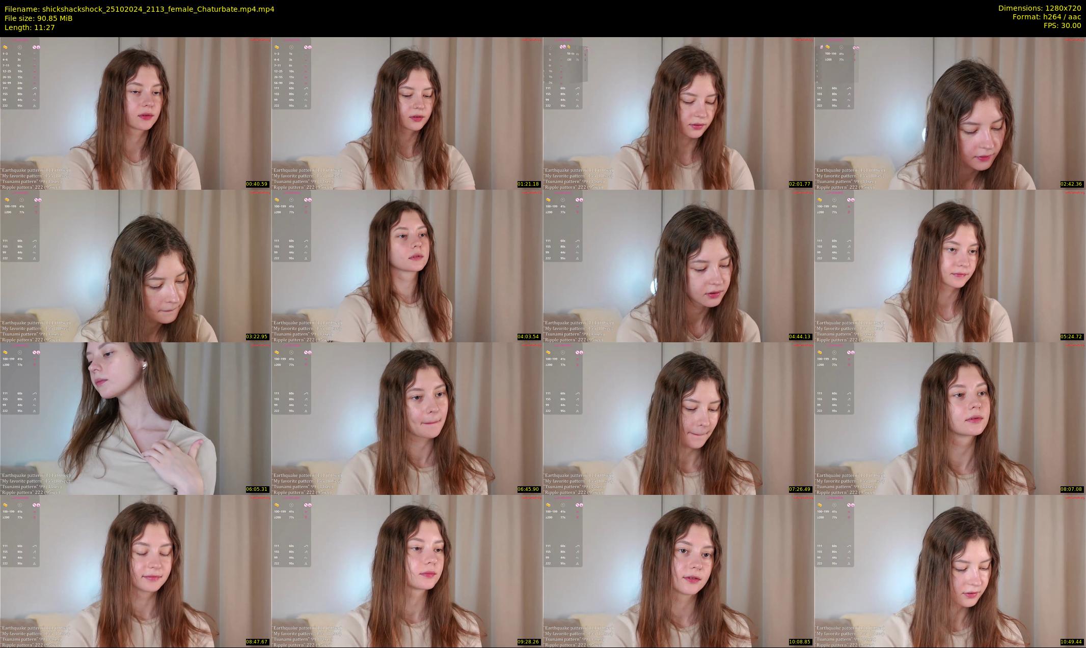 shickshackshock — 12 minute Chaturbate female cam show recording, 720p, Oct 25, 2024