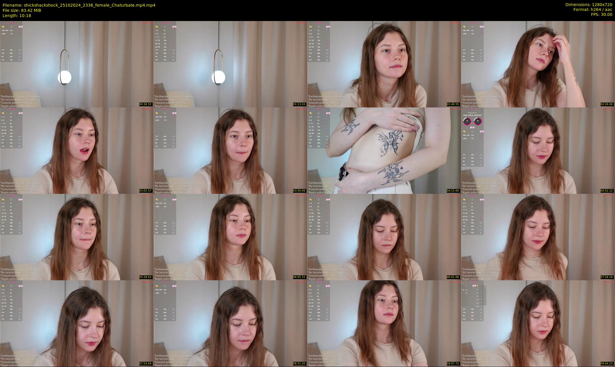 shickshackshock — 11 minute Chaturbate female cam show recording, 720p, Oct 25, 2024