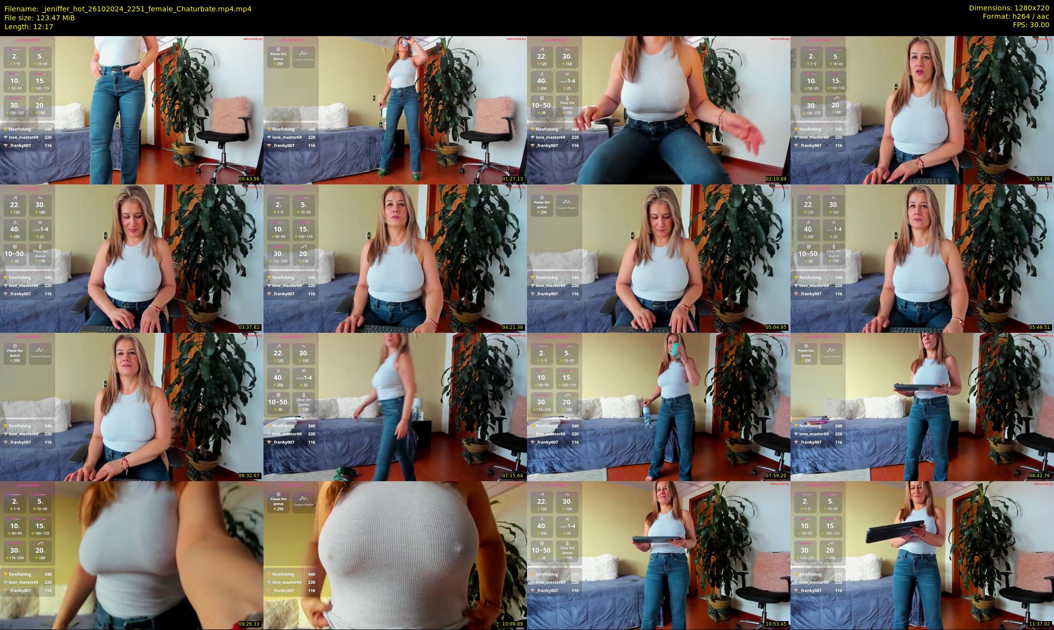 _jeniffer_hot — 13 minute Chaturbate female cam show recording, 720p, Oct 26, 2024