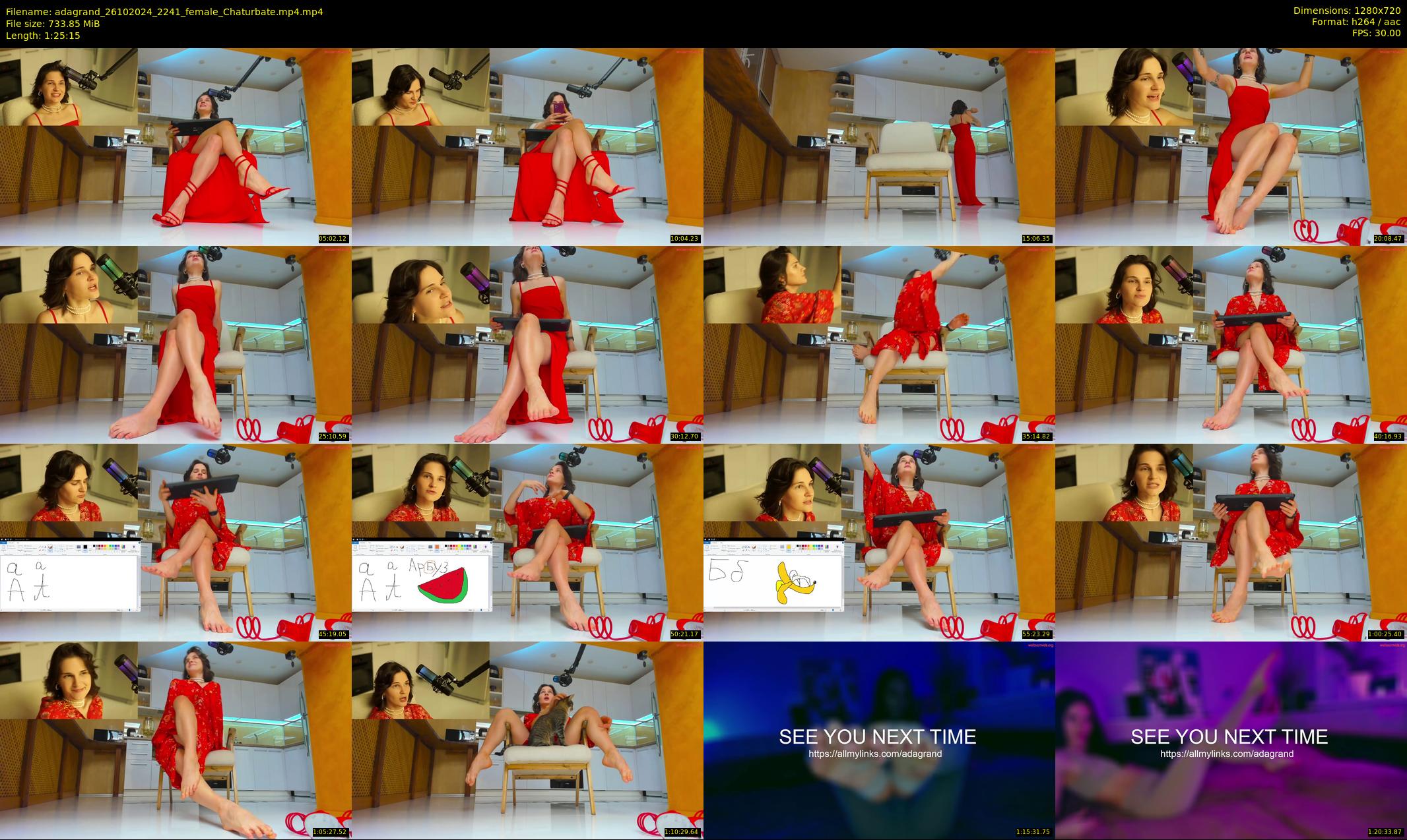 adagrand — 86 minute Chaturbate female cam show recording, 720p, Oct 26, 2024