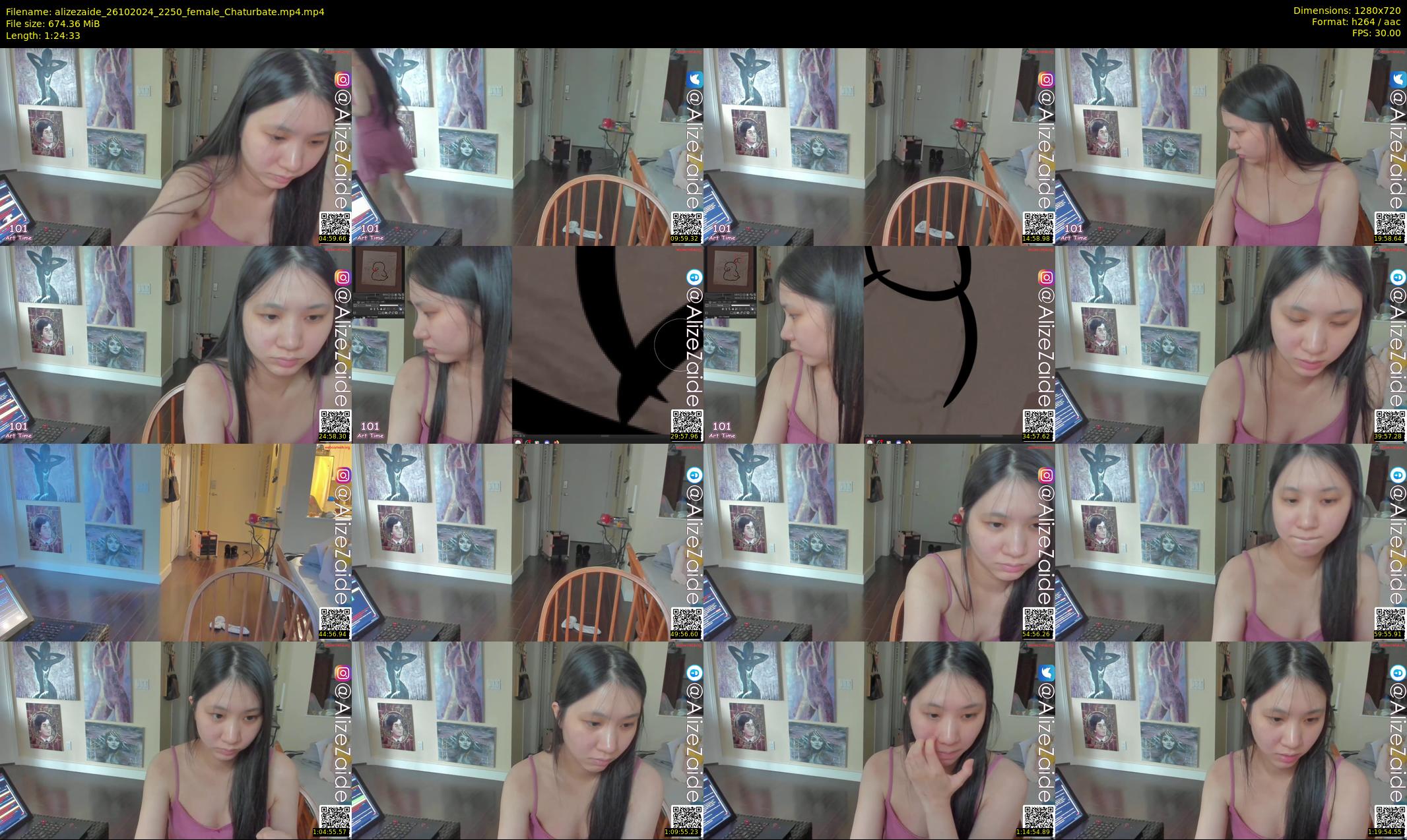 alizezaide — 85 minute Chaturbate female cam show recording, 720p, Oct 26, 2024