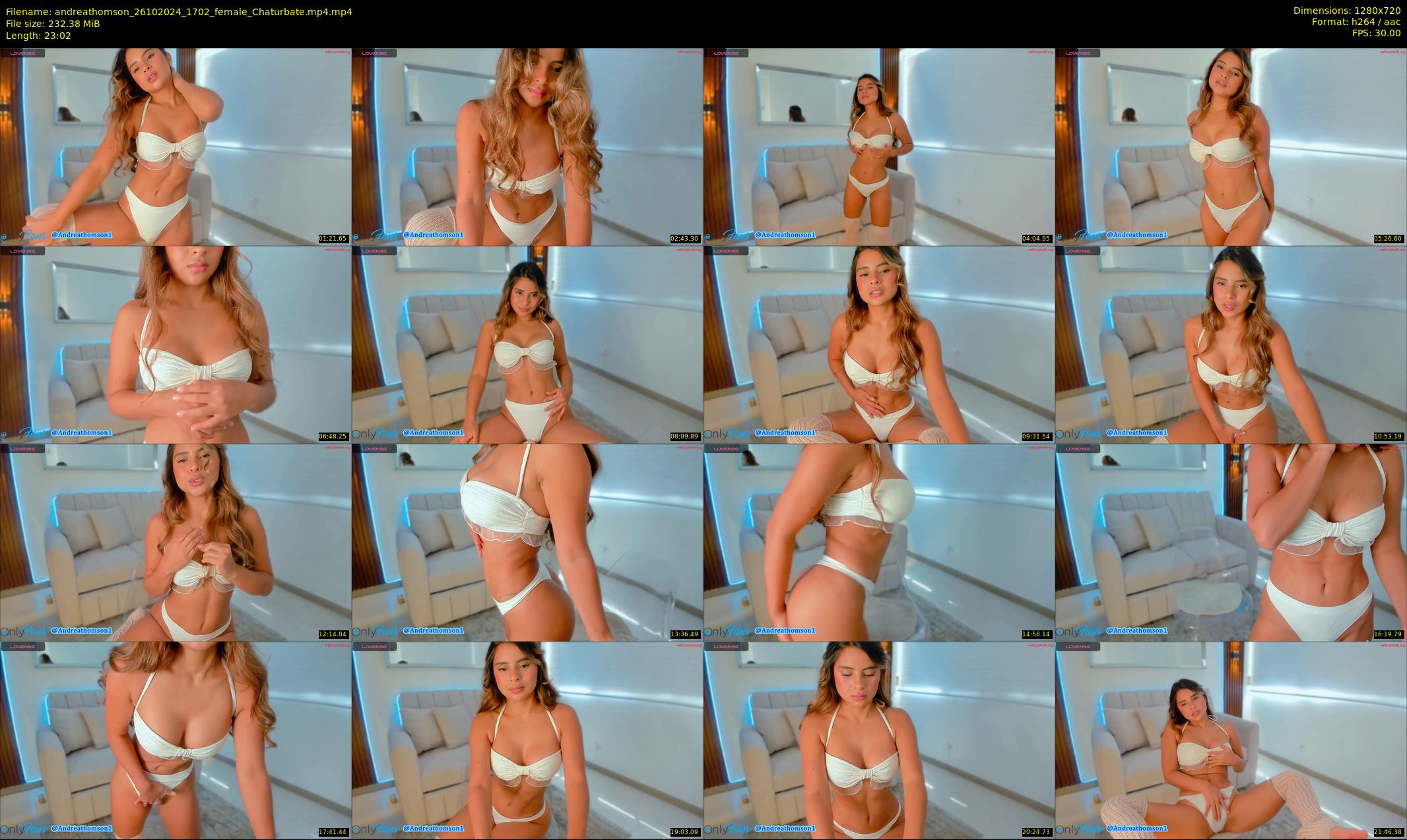 andreathomson — 24 minute Chaturbate female cam show recording, 720p, Oct 26, 2024