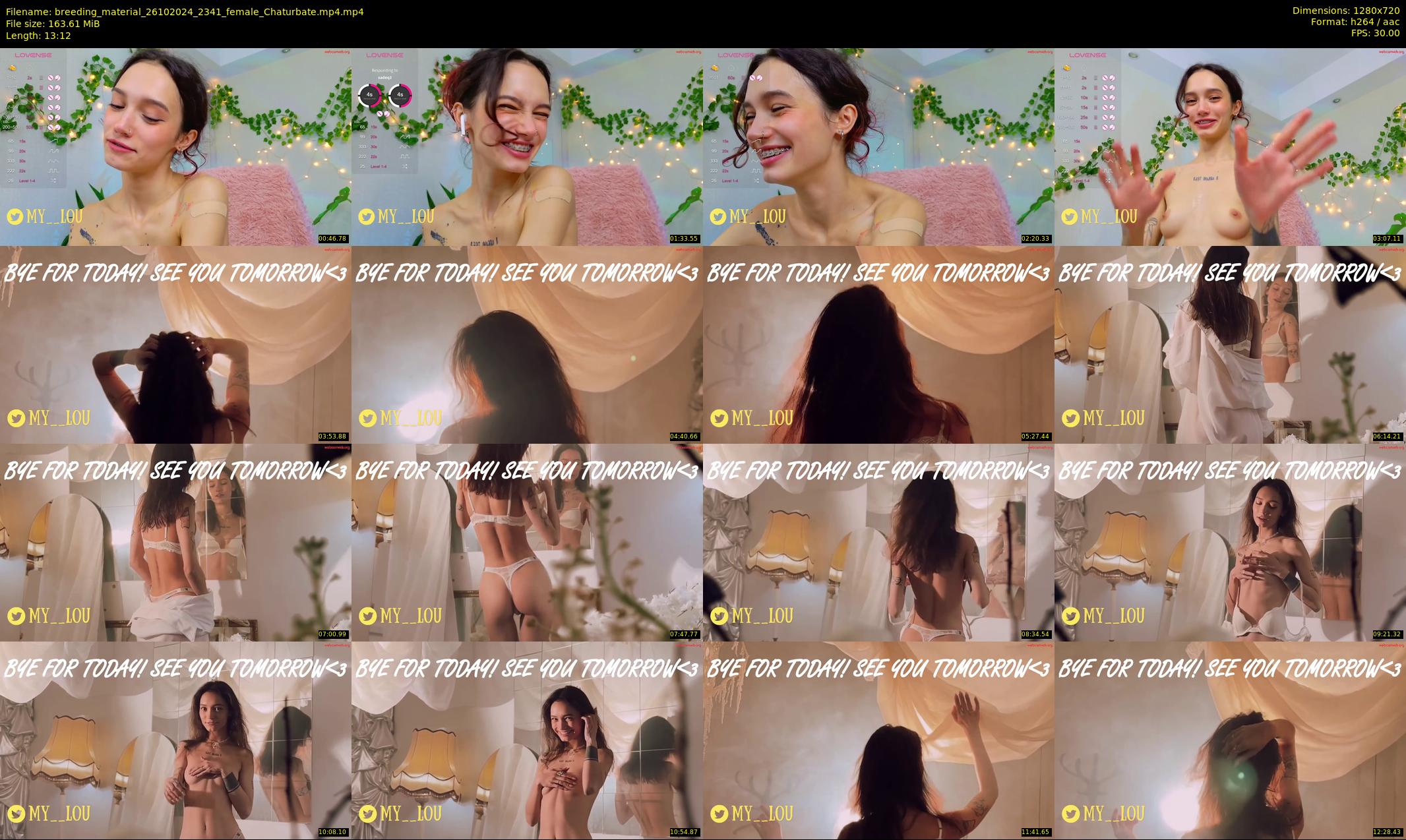 breeding_material — 14 minute Chaturbate female cam show recording, 720p, Oct 26, 2024